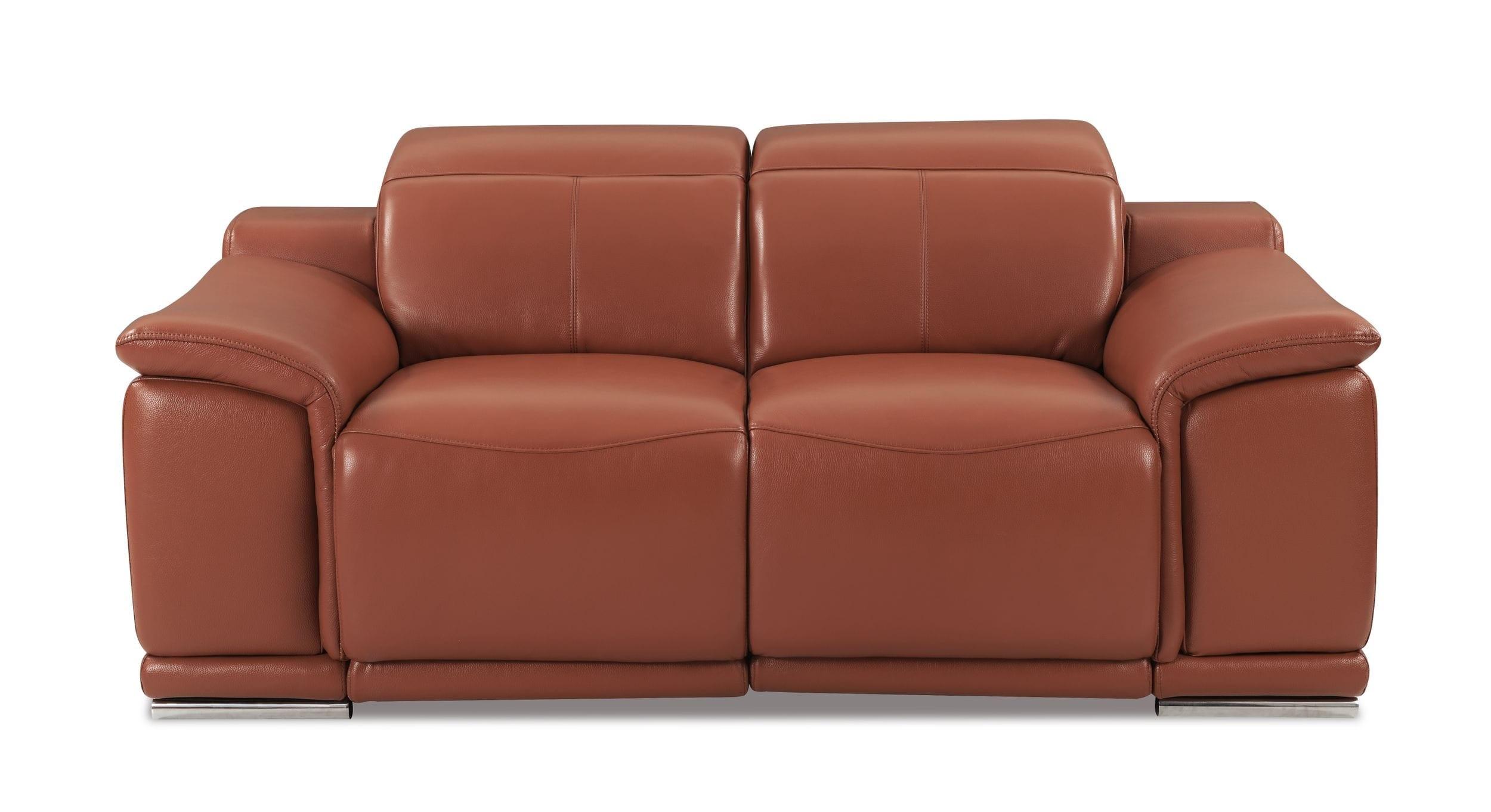 

    
CAMEL Color Leather Power Reclining Loveseat Modern 9762 Global United
