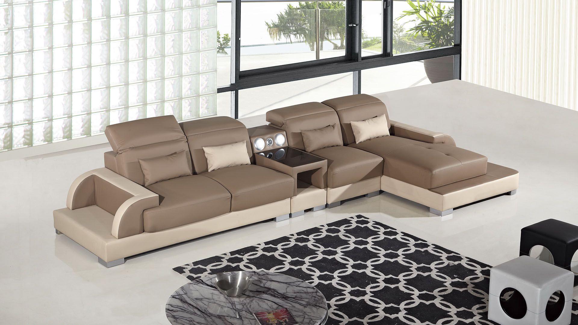 

    
Camel & Cream Faux Leather Sectional Set 4P LEFT American Eagle AE-LD812-CA.CRM

