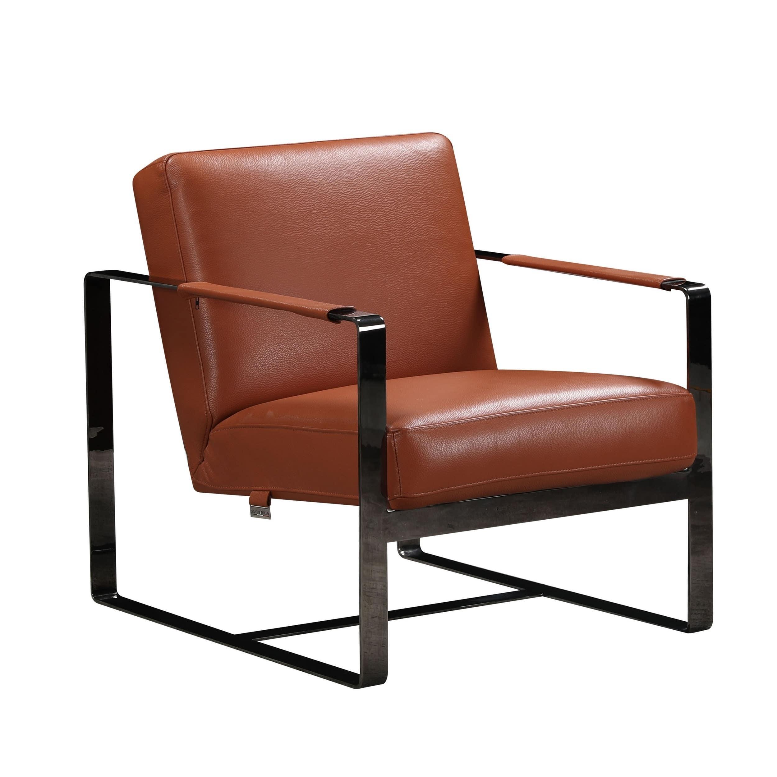 Contemporary Oversized Chair C67 C67-CAMEL-CH in Camel Leather