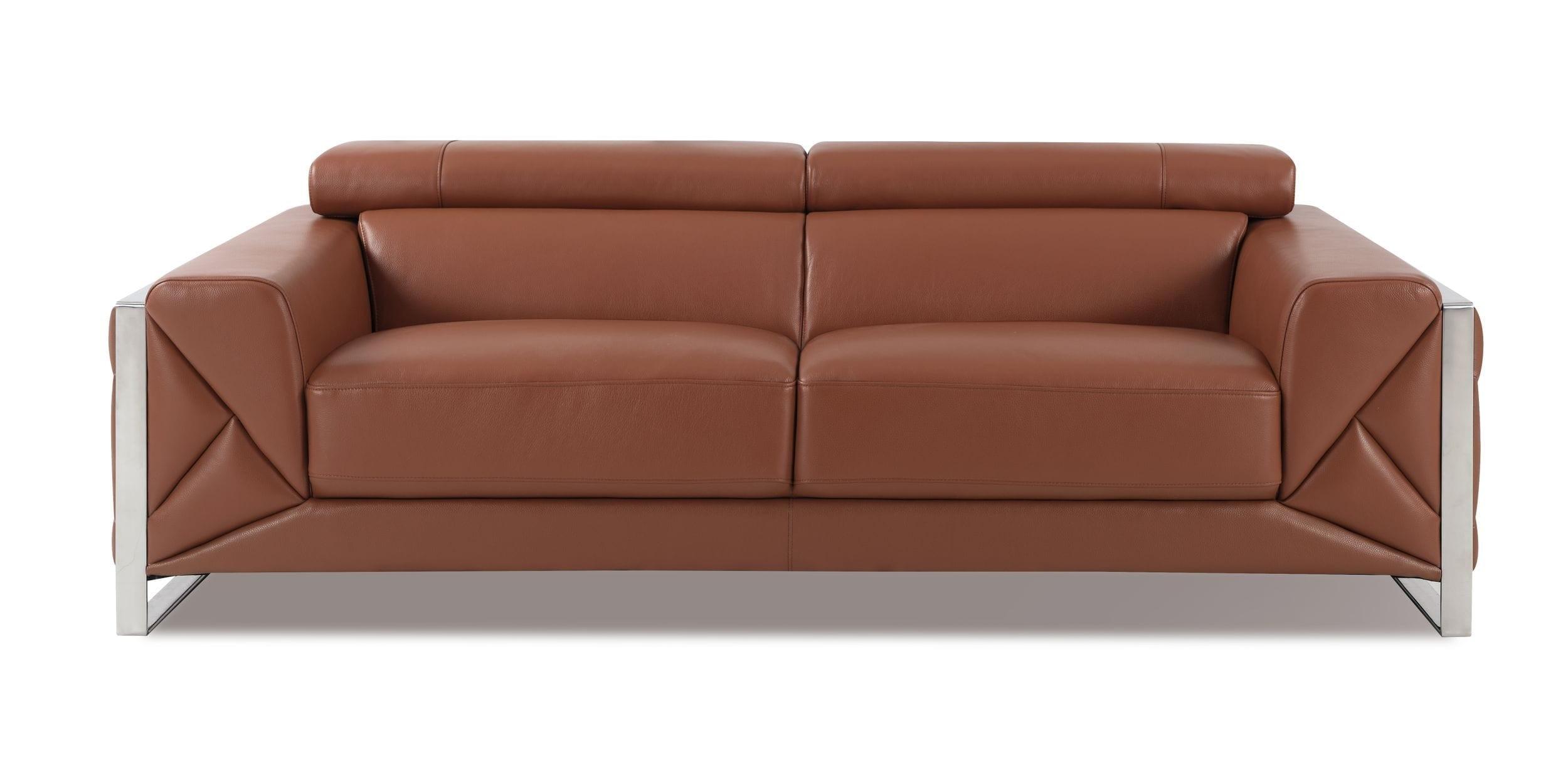 

    
Camel Genuine Italian Leather Sofa Modern Global United 903
