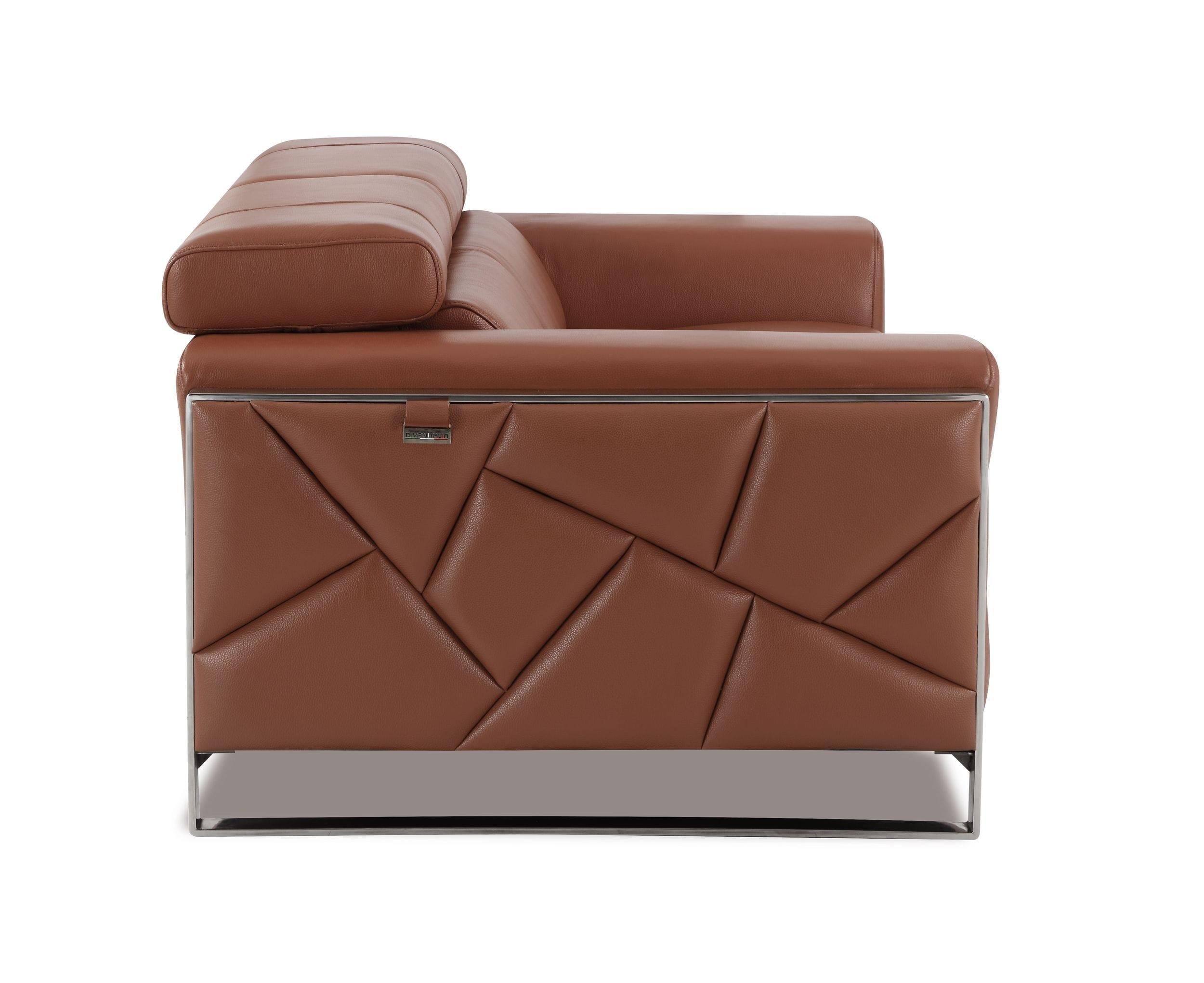 

    
 Photo  Camel Genuine Italian Leather Sofa Set 3 Pcs Modern Global United 903
