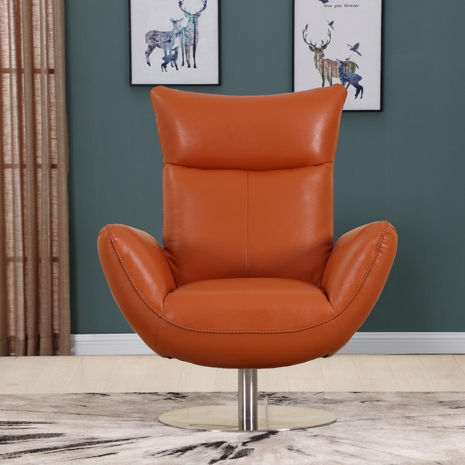 

    
Jesse  Camel Italian Top Grain Leather Swivel Lounge Chair Contemporary
