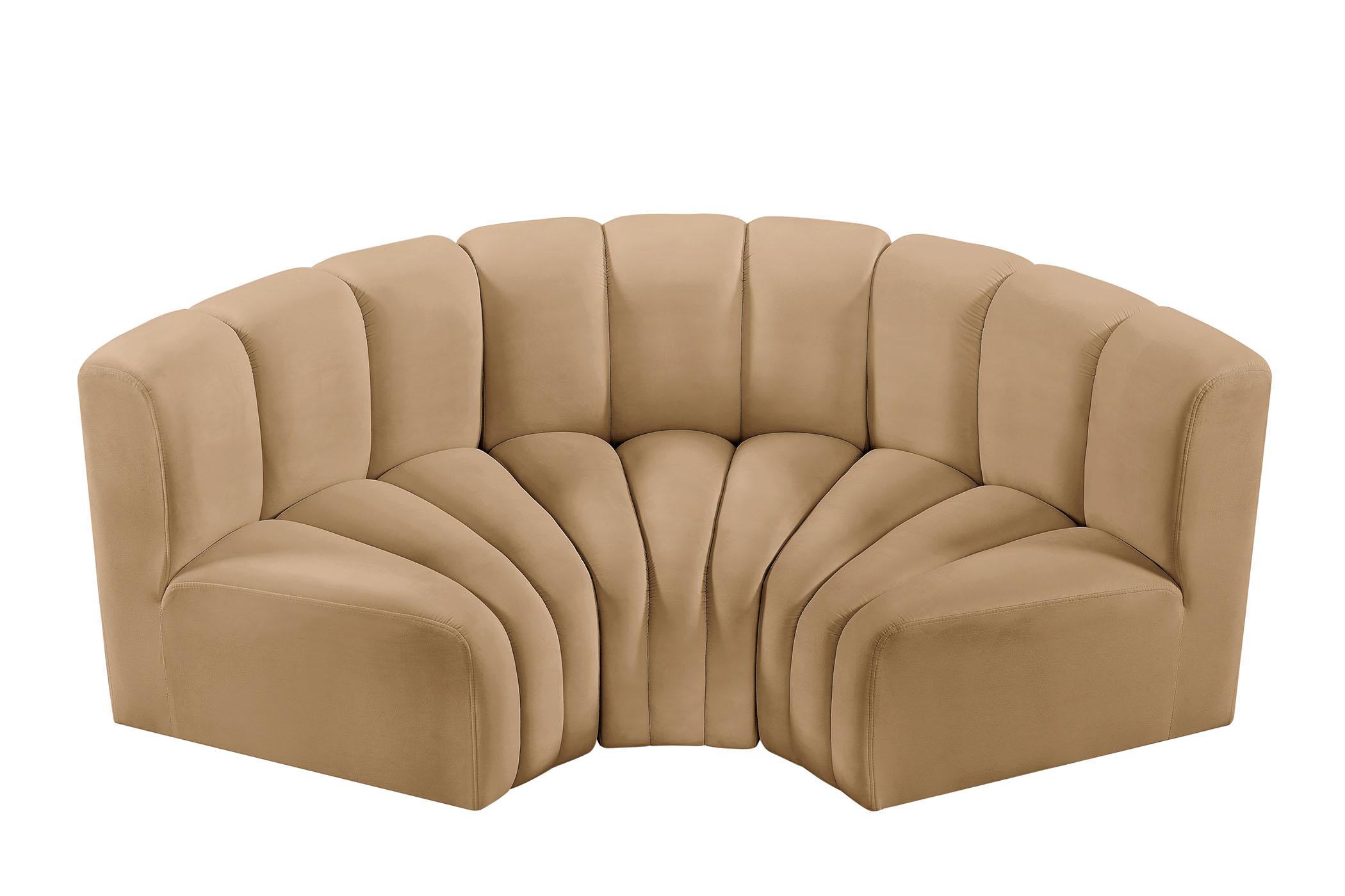 

        
Meridian Furniture ARC 103Camel-S3C Modular Sectional Sofa Camel Velvet 094308299297
