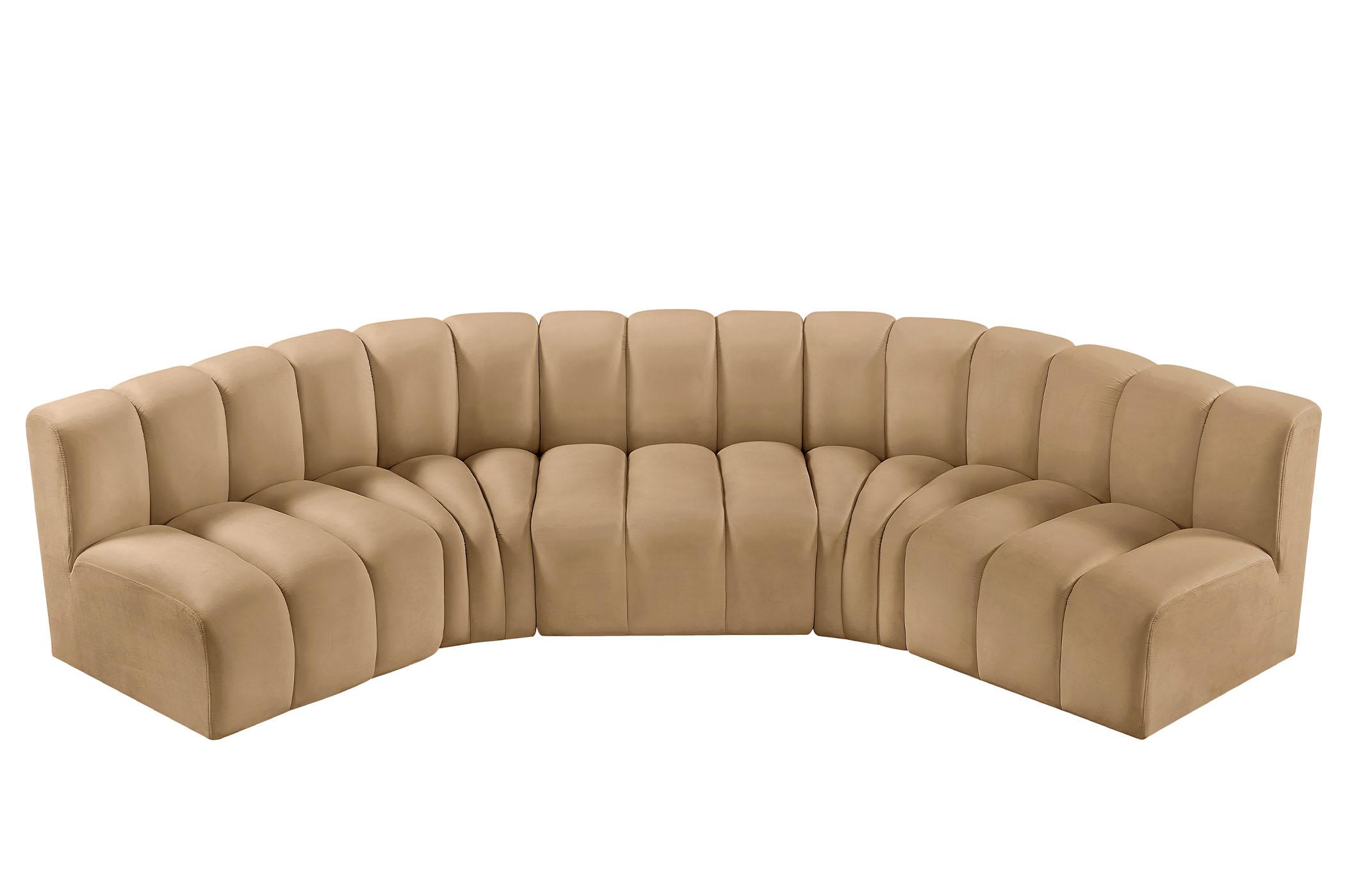 

        
Meridian Furniture ARC 103Camel-S5A Modular Sectional Sofa Camel Velvet 094308299402
