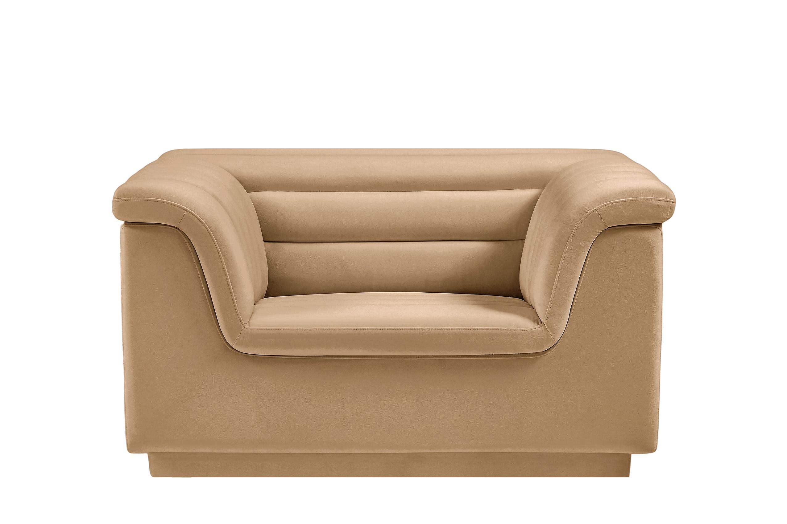 

        
Meridian Furniture CASCADE 192Camel-S-Set-3 Sofa Set Camel Velvet 094308287096

