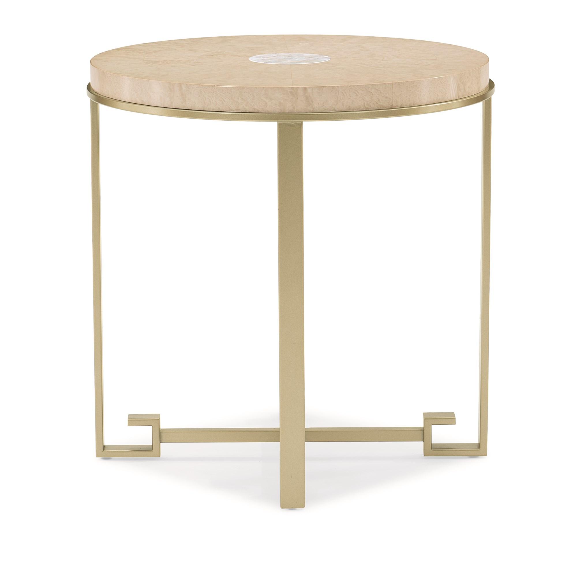 Contemporary End Table SHELL EYE? CLA-418-4213 in Blondie, Champagne 