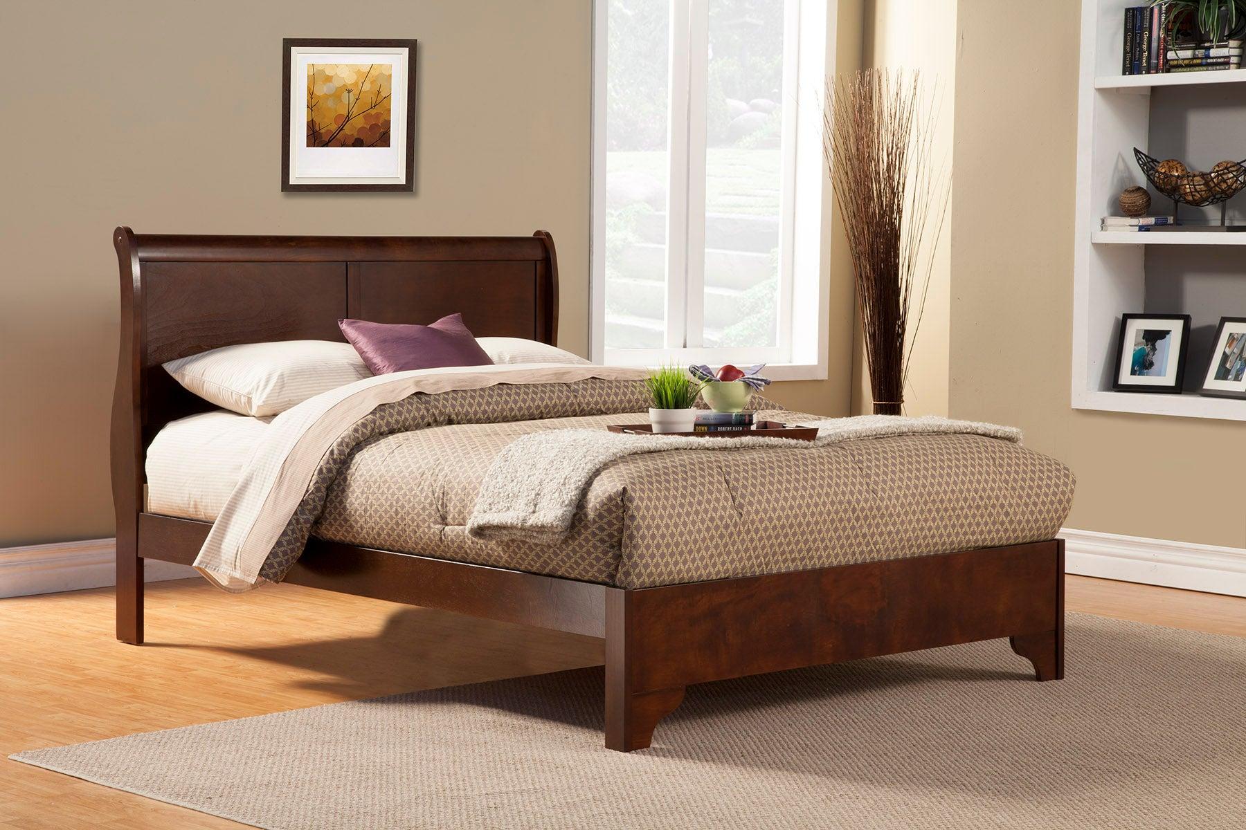 

    
Cappuccino Full Sleigh Bedroom Set 3 WEST HAVEN ALPINE Traditional Modern
