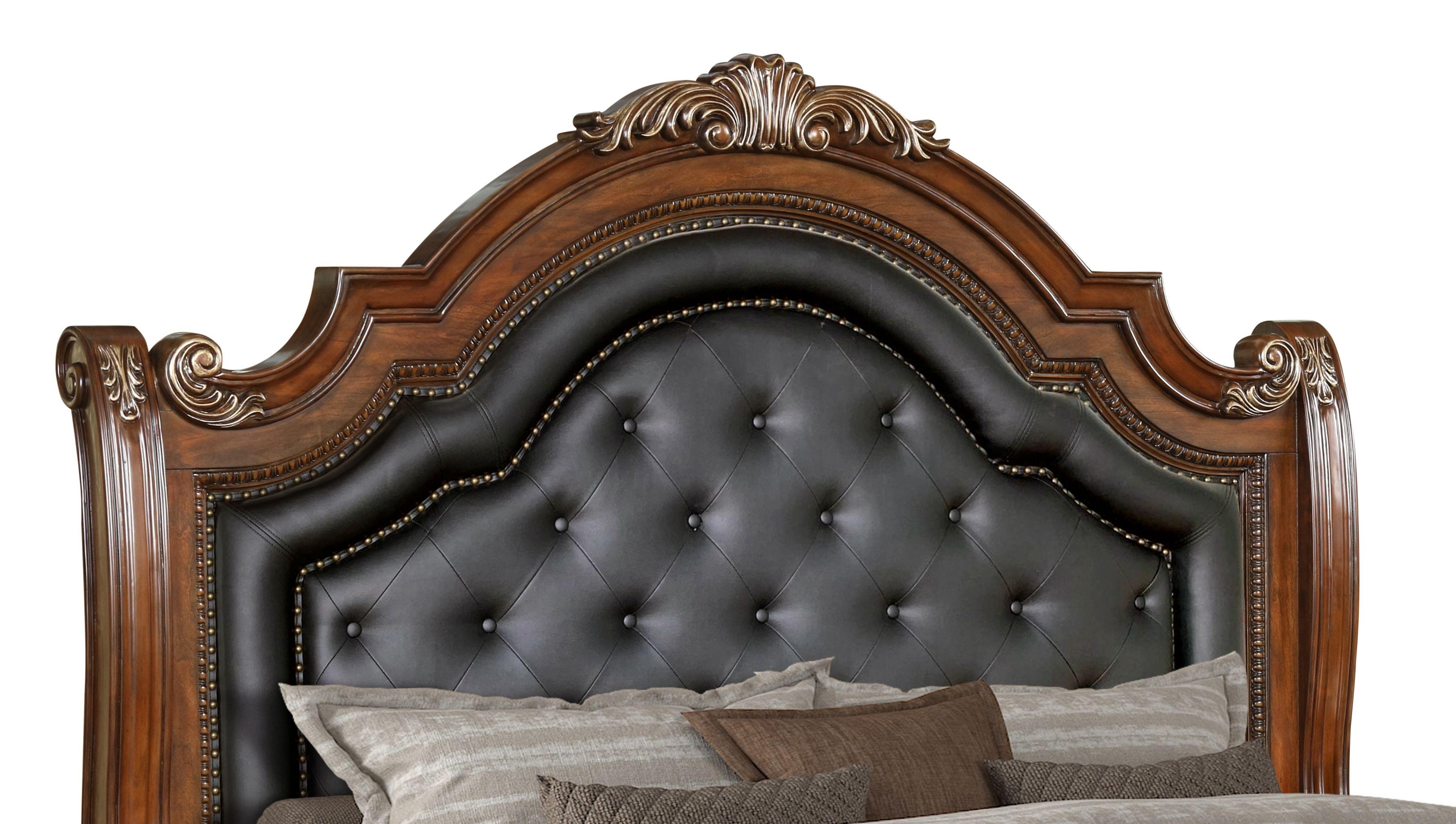 

    
Caramel Finish King Bed Traditional Cosmos Furniture Viviana
