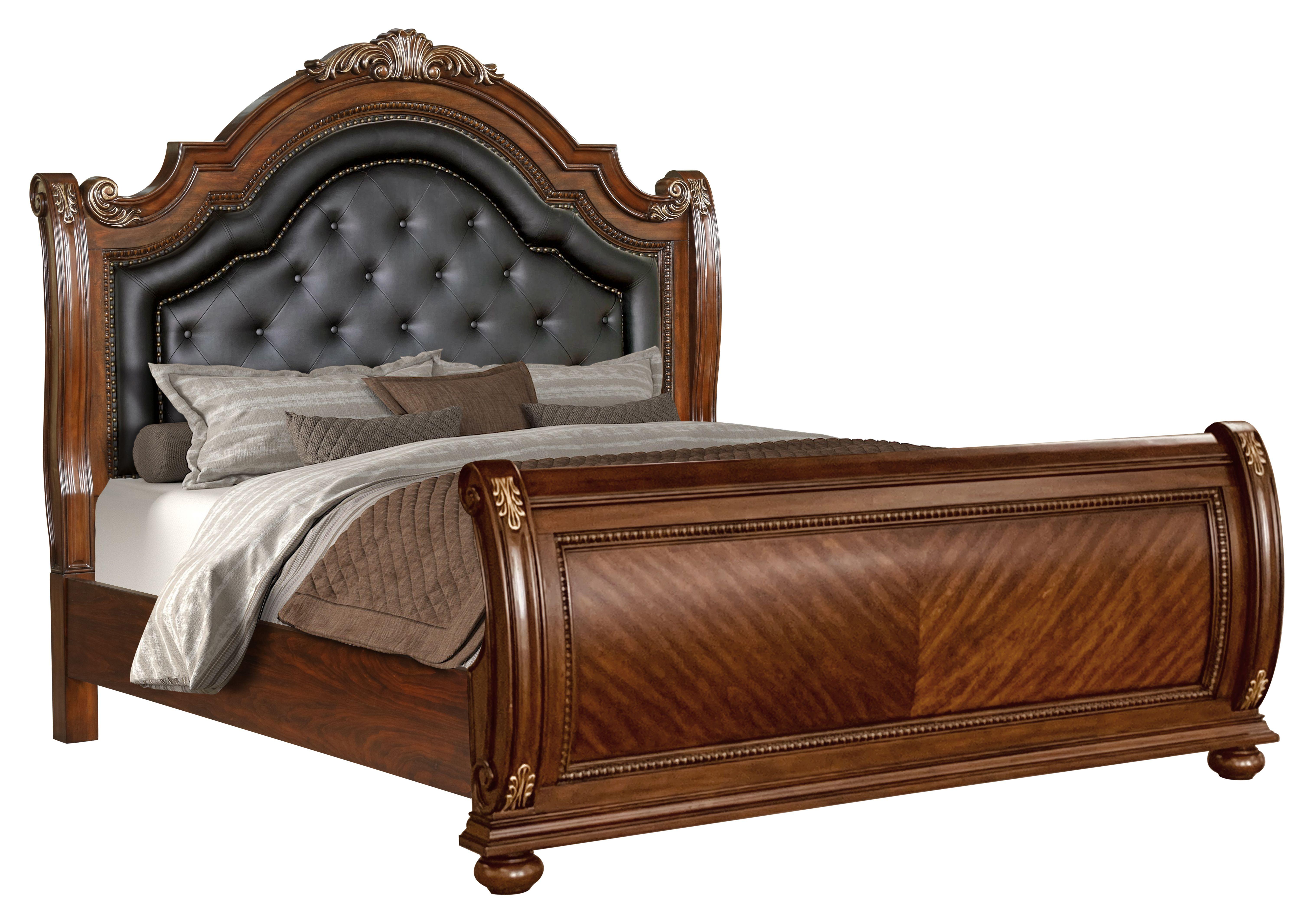 

    
Caramel Finish King Bedroom Set 3Pcs Traditional Cosmos Furniture Viviana
