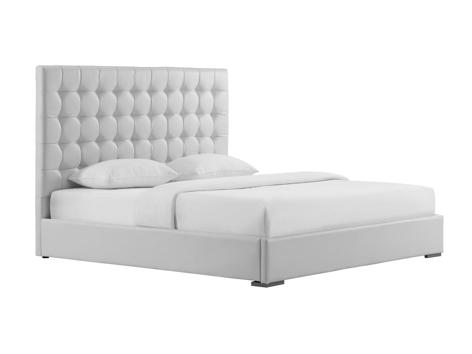 

    
Casabianca BELLA Modern White Eco-Leather Upholstered King Size Platform Bed
