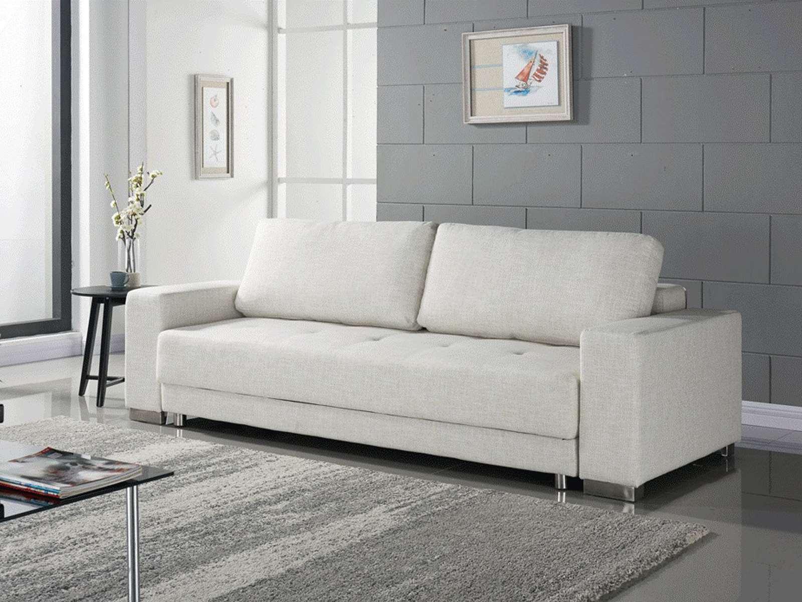 

    
Casabianca CLOE Contemporary Beige Fabric Stainless Steel Legs Sofa Bed

