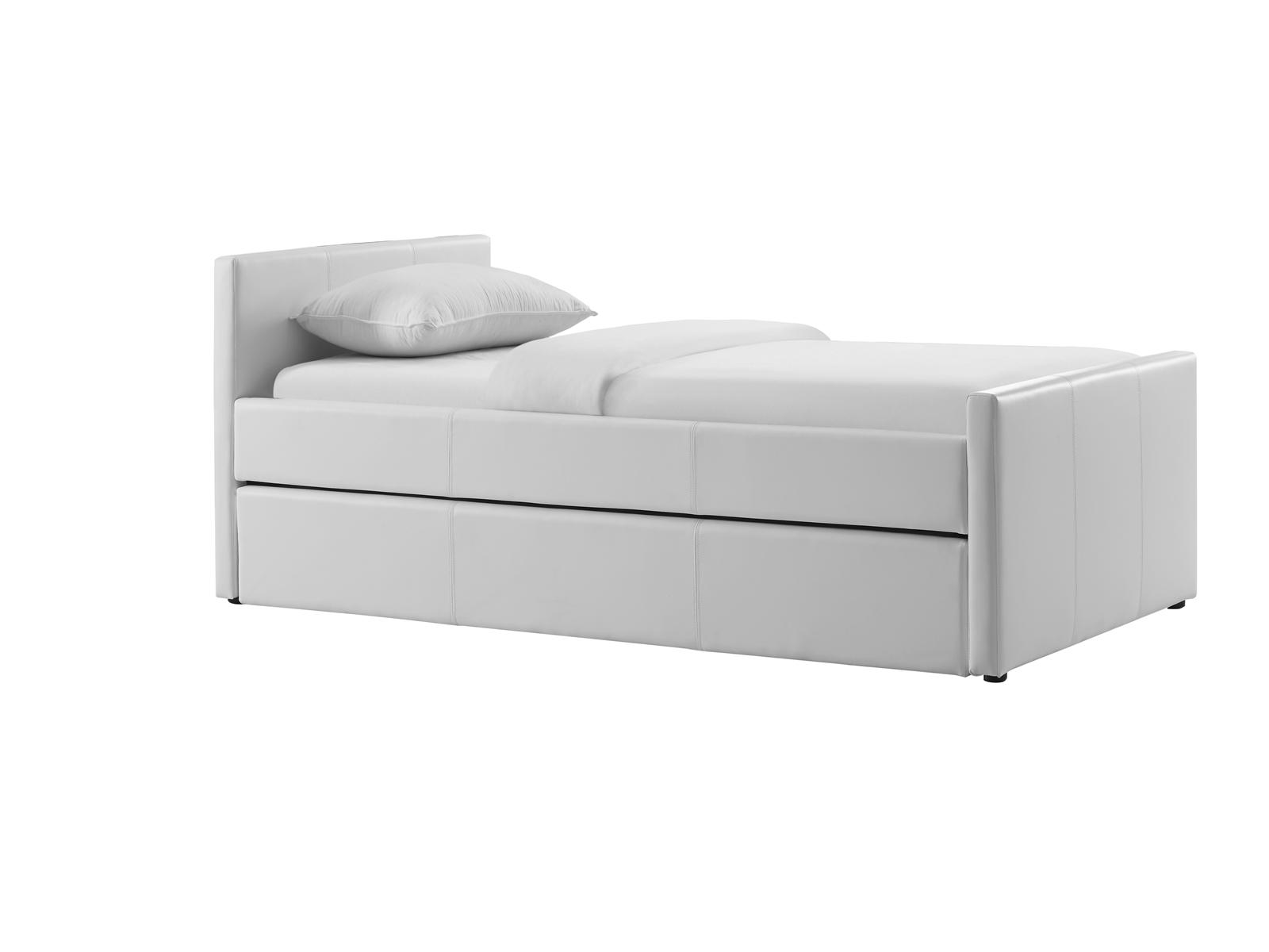 

    
Casabianca DUETTE Contemporary White Eco-Leather Twin Size Bed w/ Lower Trundle
