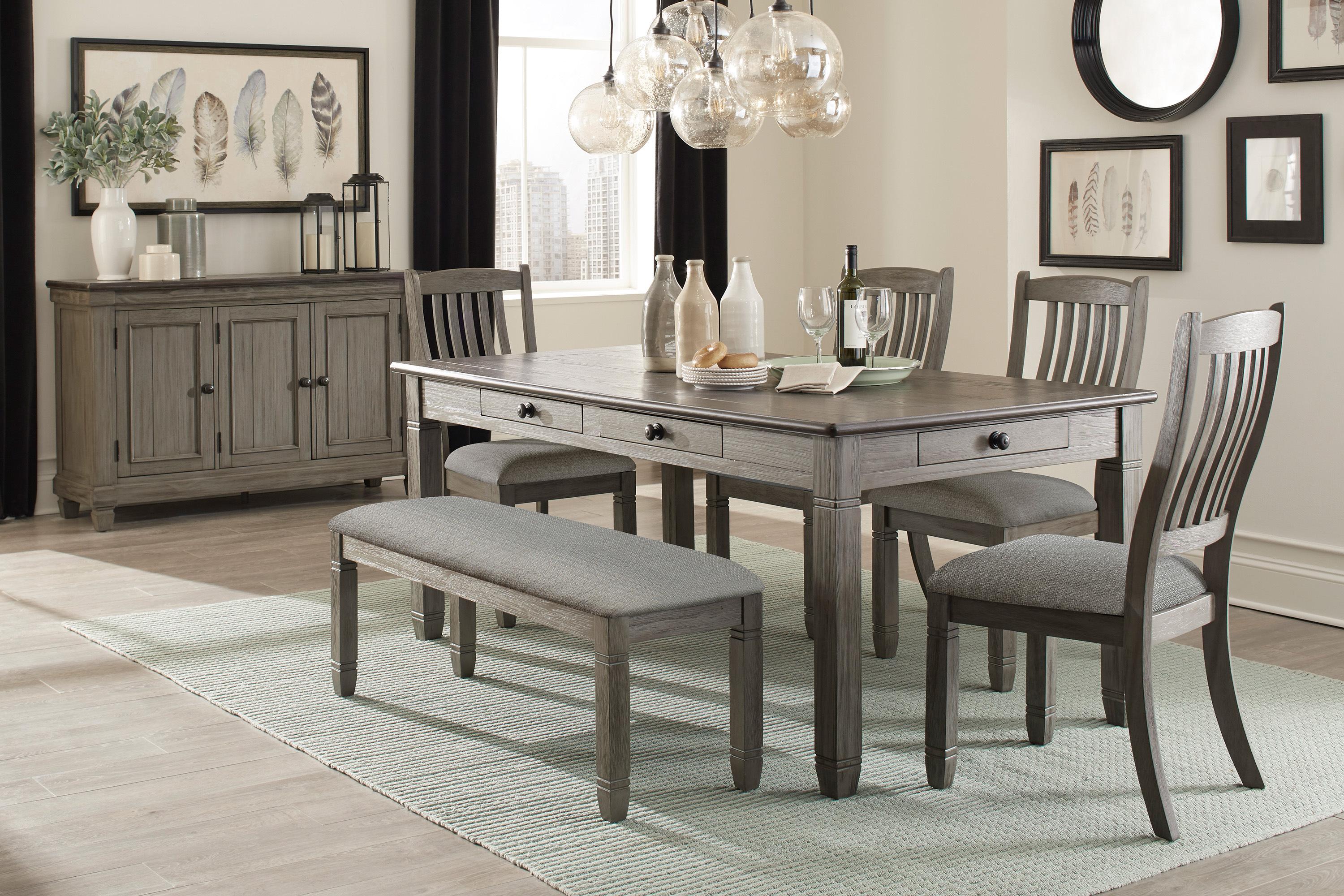 

                    
Homelegance 5627GY-13 Granby Dining Bench Gray Polyester Purchase 
