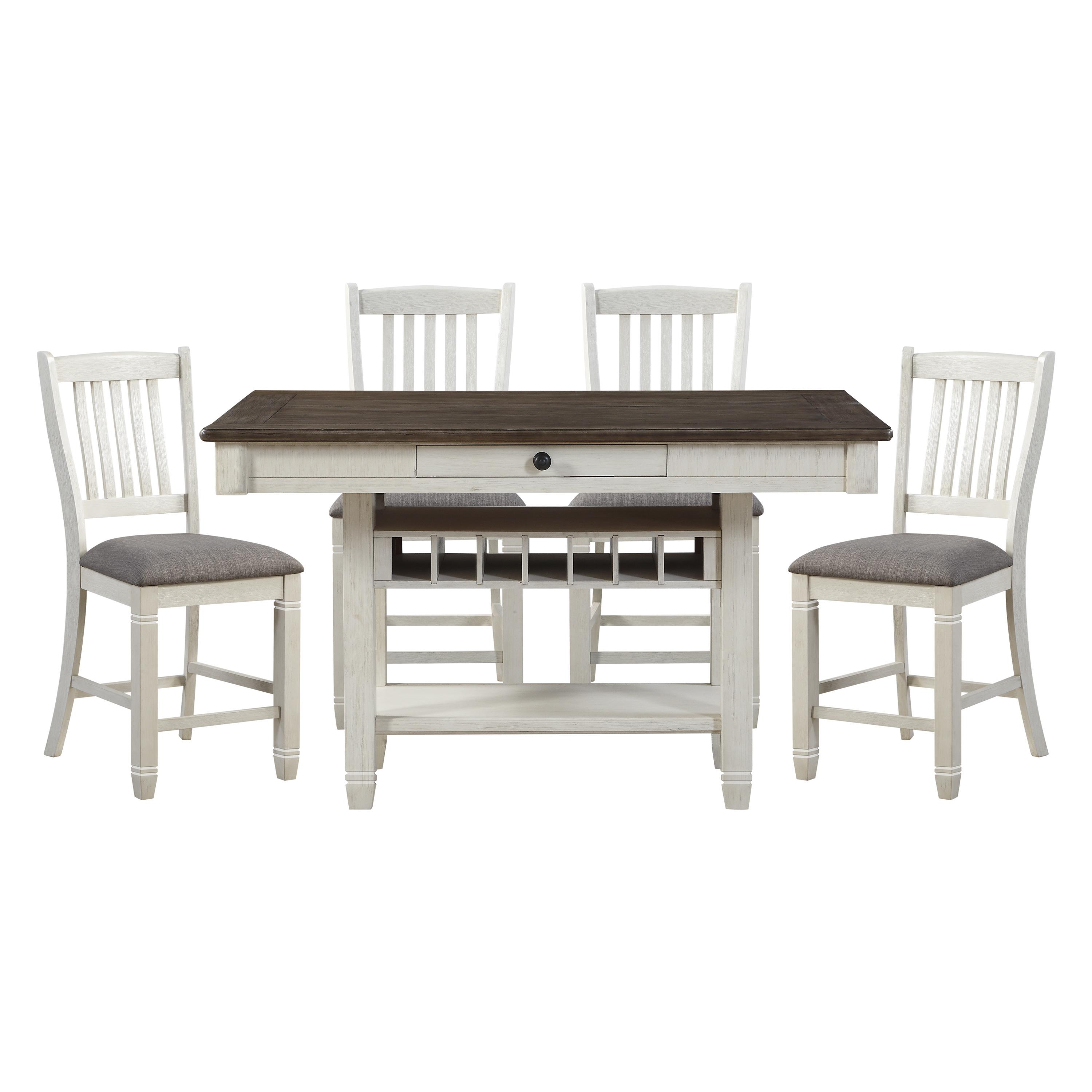 

    
Casual Antique White Wood Dining Room Set 5pcs Homelegance 5627NW-36* Granby
