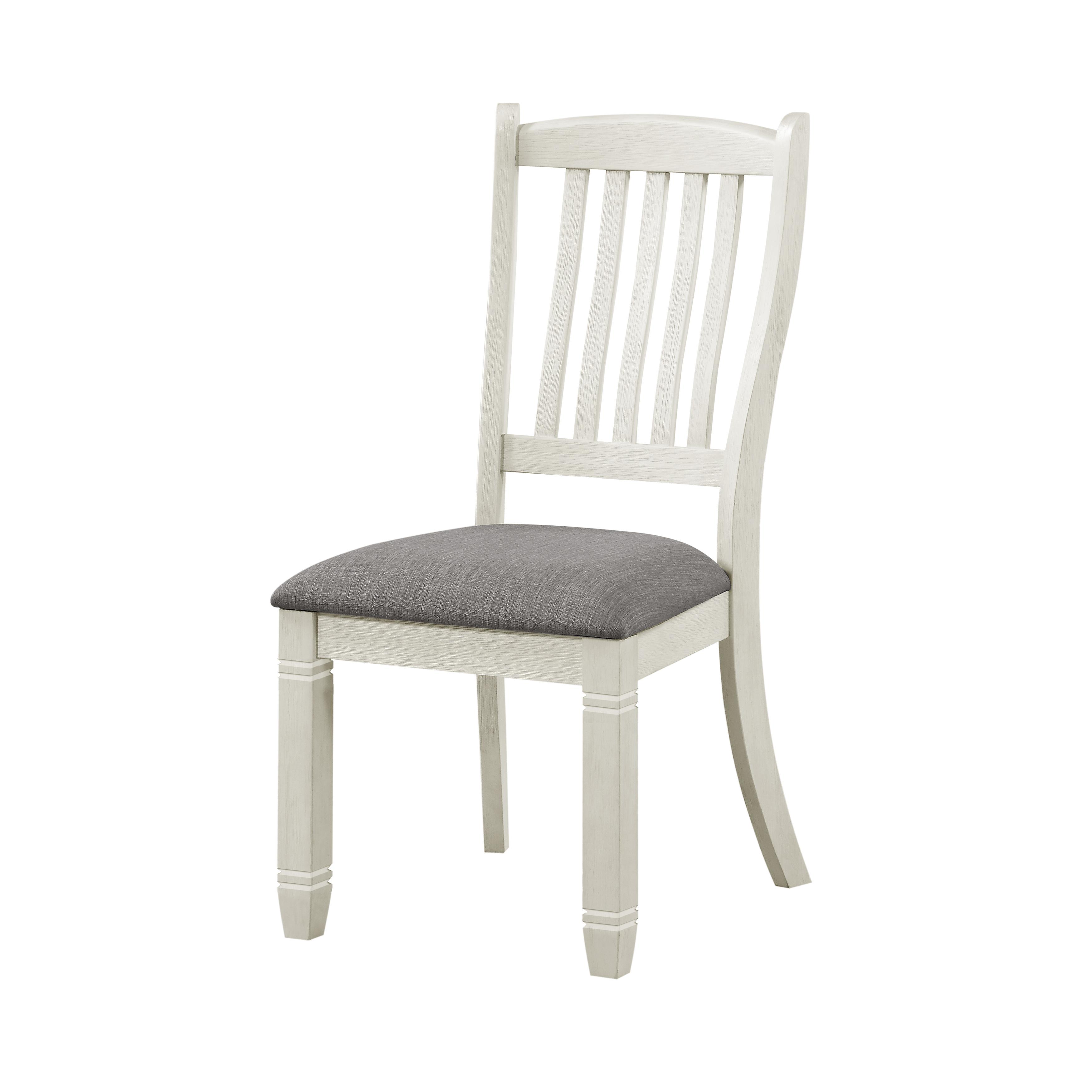 

    
Casual Antique White Wood Side Chair Set 2pcs Homelegance 5627NWS Granby
