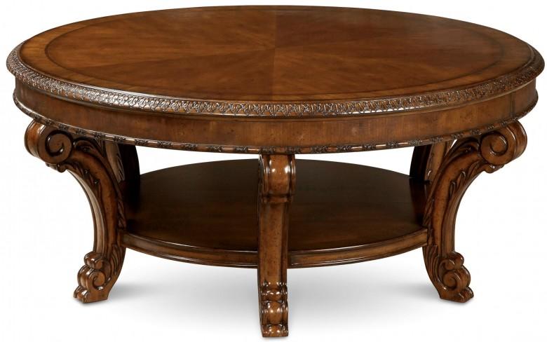 Casual Cocktail Table Old World 143302-2606 in Brown Lacquer