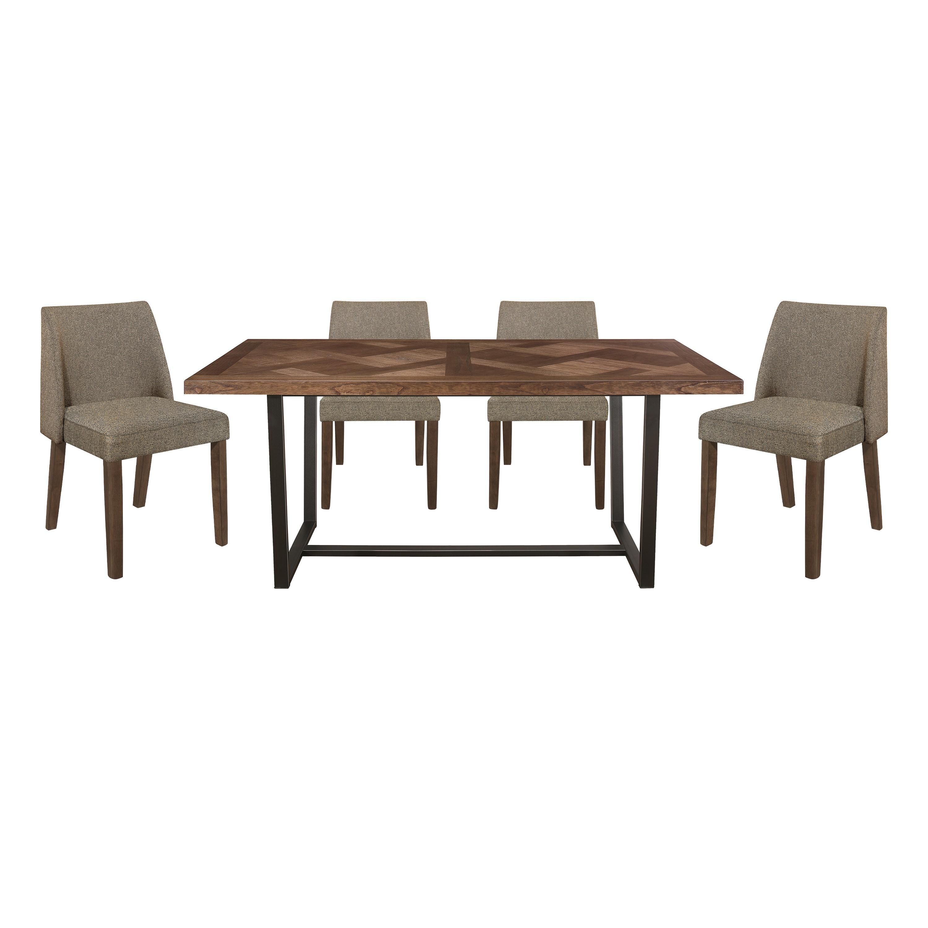 Casual Dining Room Set 5735*5PC Leland 5735*5PC in Brown Polyester