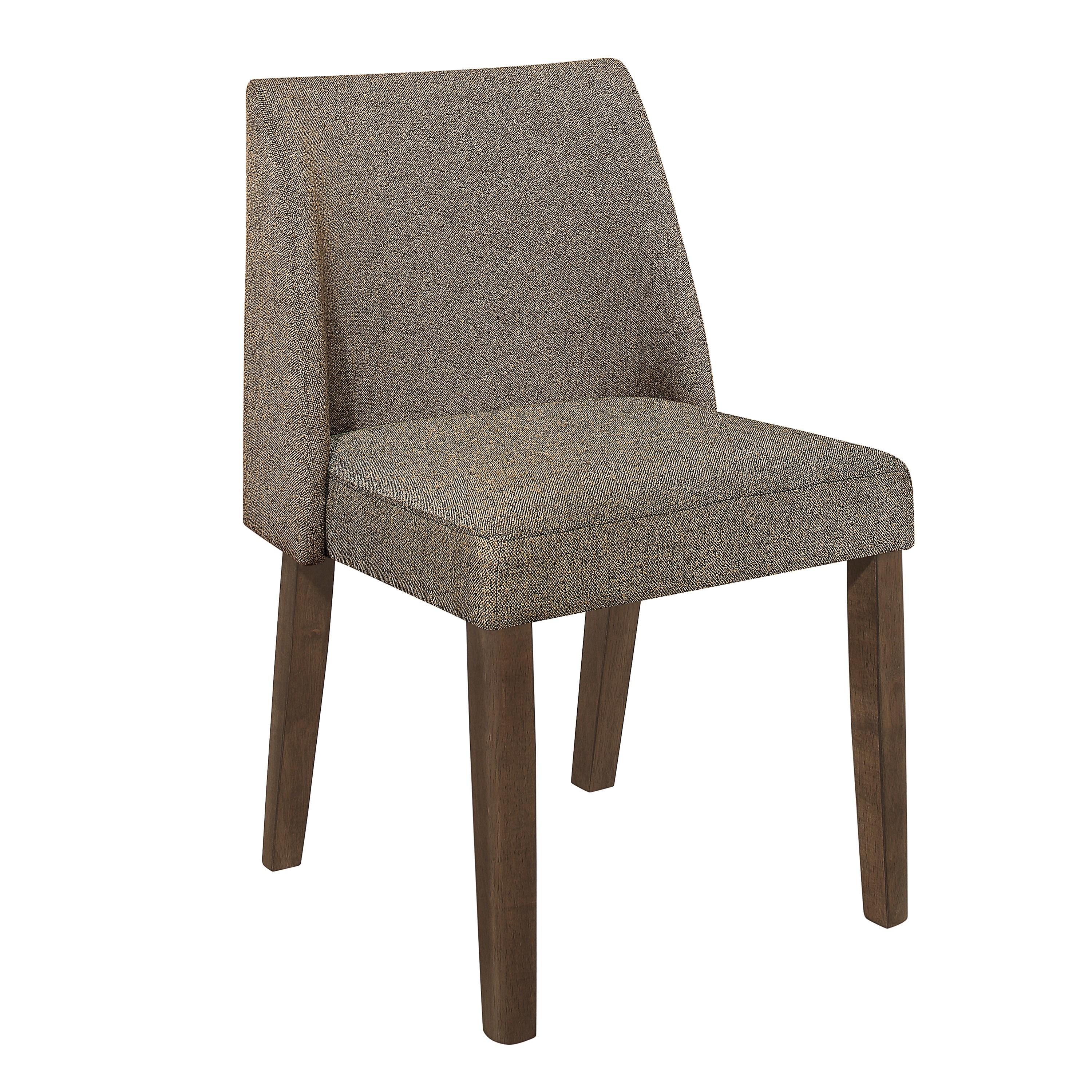 Casual Side Chair Set 5735S Leland 5735S in Brown Polyester