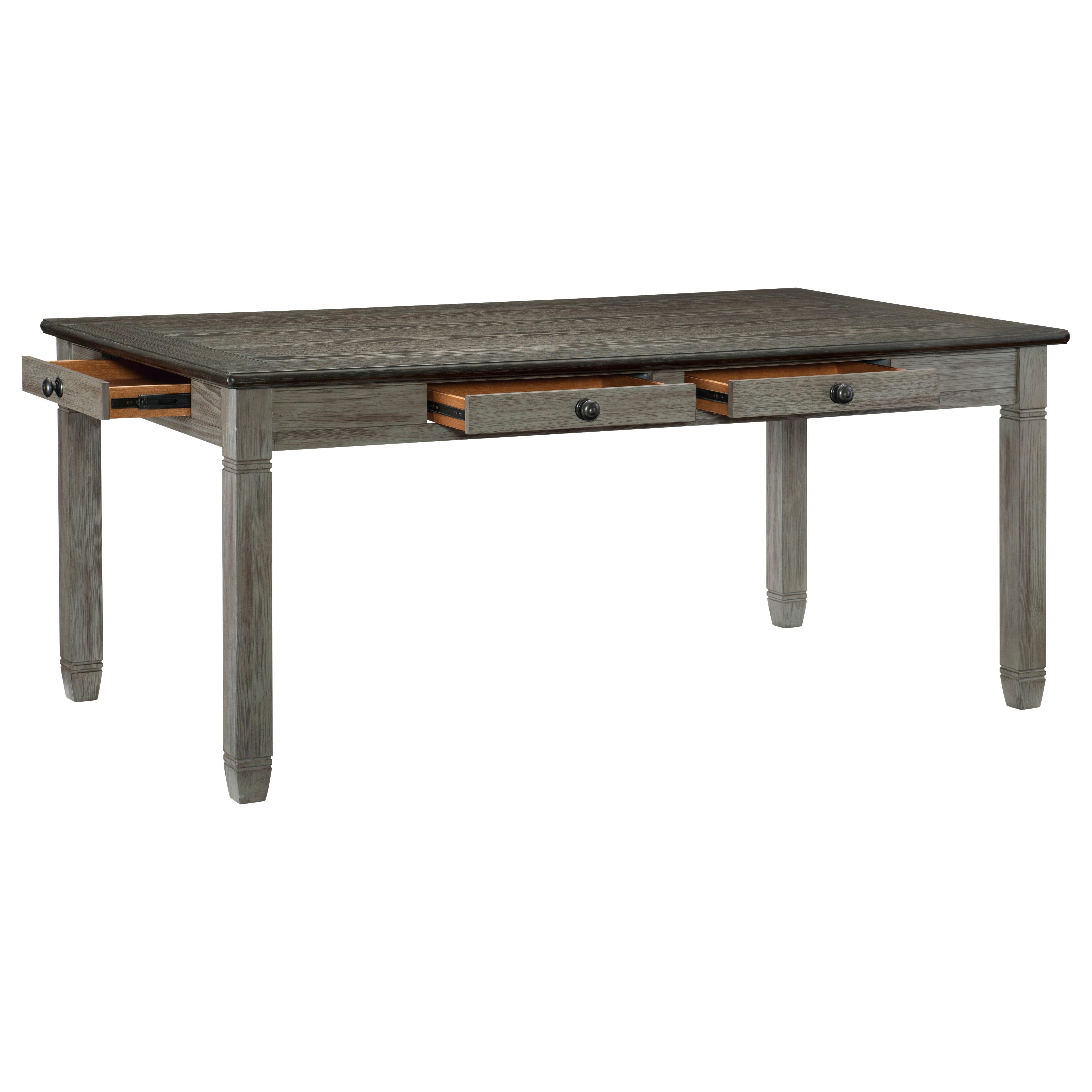 

    
Casual Coffee & Antique Gray Wood Dining Table Homelegance 5627GY-72 Granby

