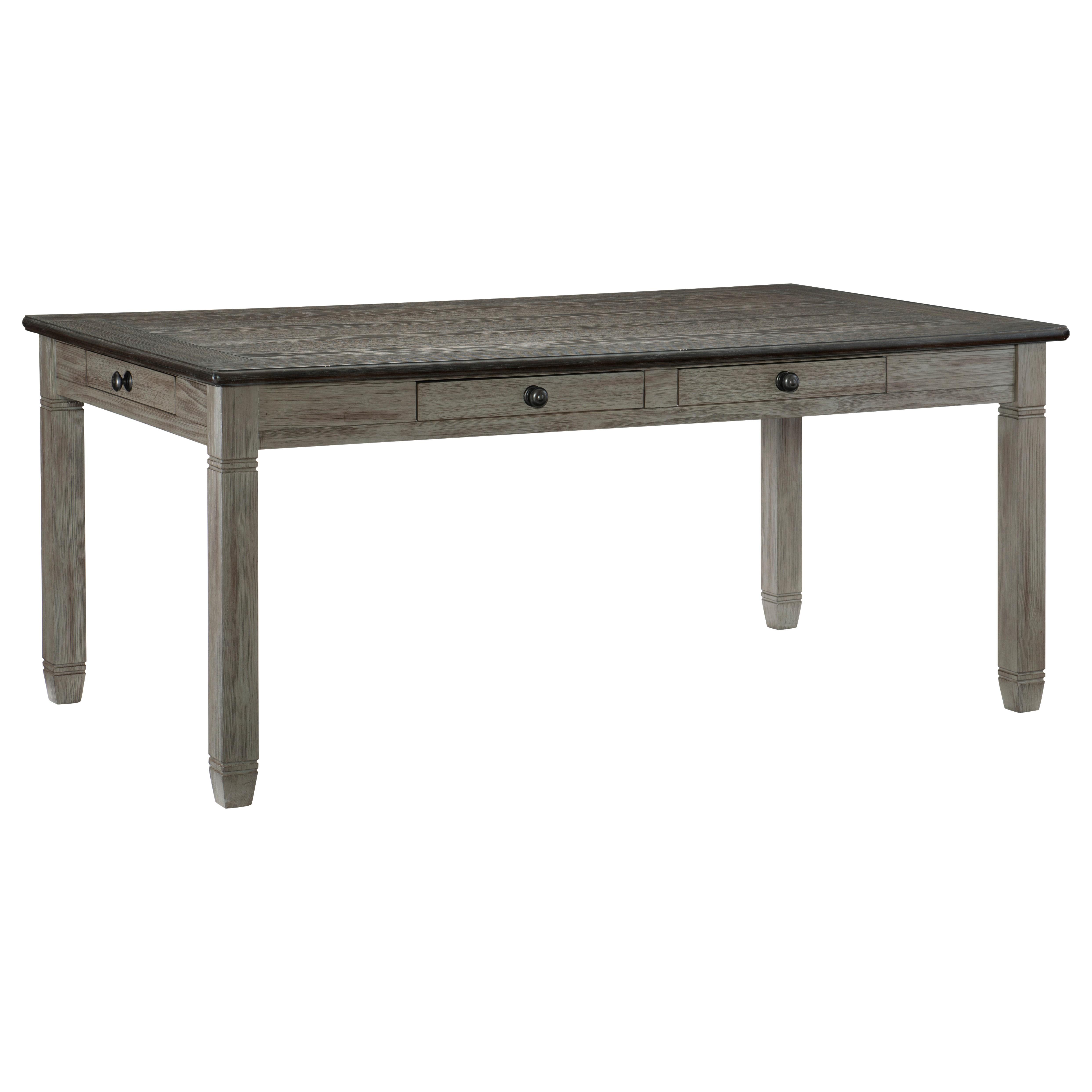 

    
Casual Coffee & Antique Gray Wood Dining Table Homelegance 5627GY-72 Granby
