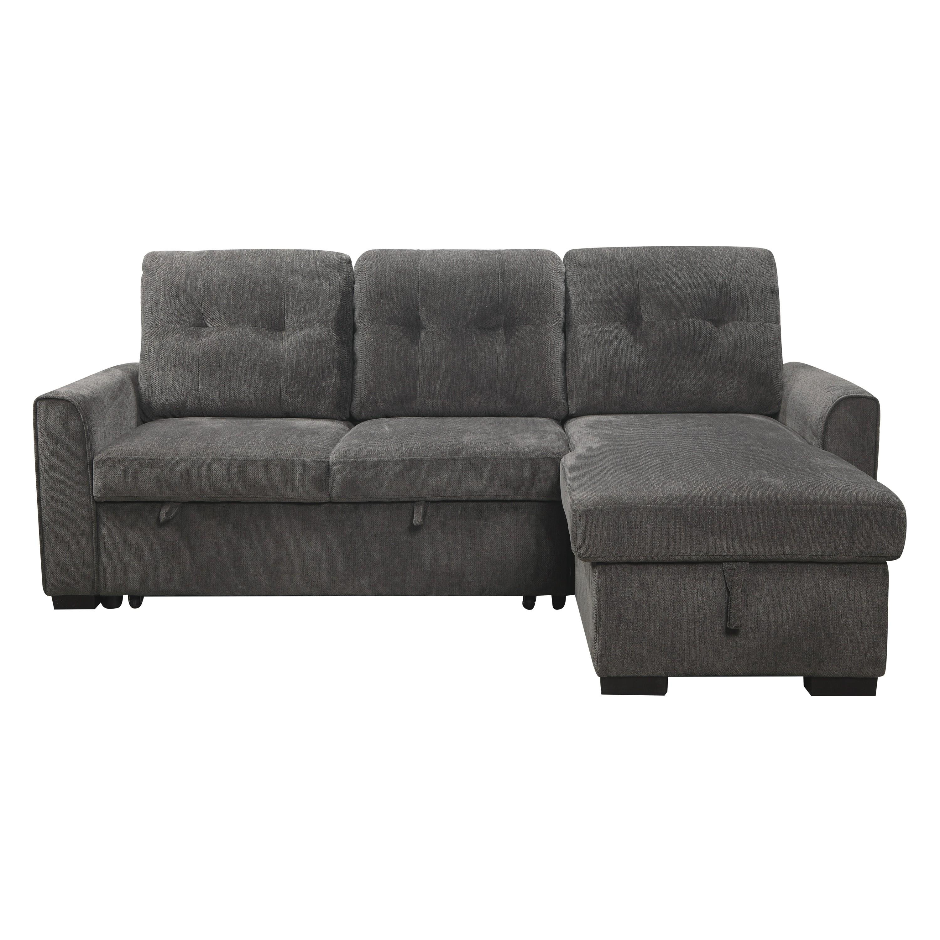 

    
Casual Dark Gray Solid Wood Reversible 2-Piece Sectional Homelegance 9402DGY*SC Carolina
