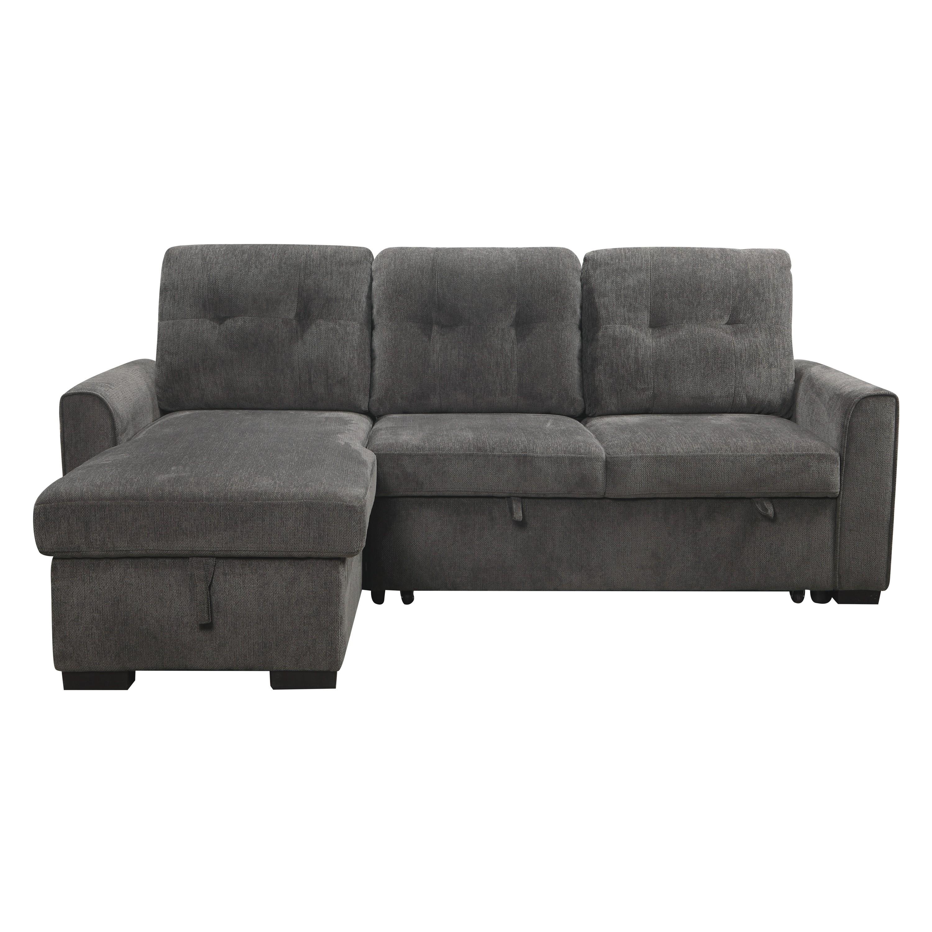 

    
Casual Dark Gray Solid Wood Reversible 2-Piece Sectional Homelegance 9402DGY*SC Carolina
