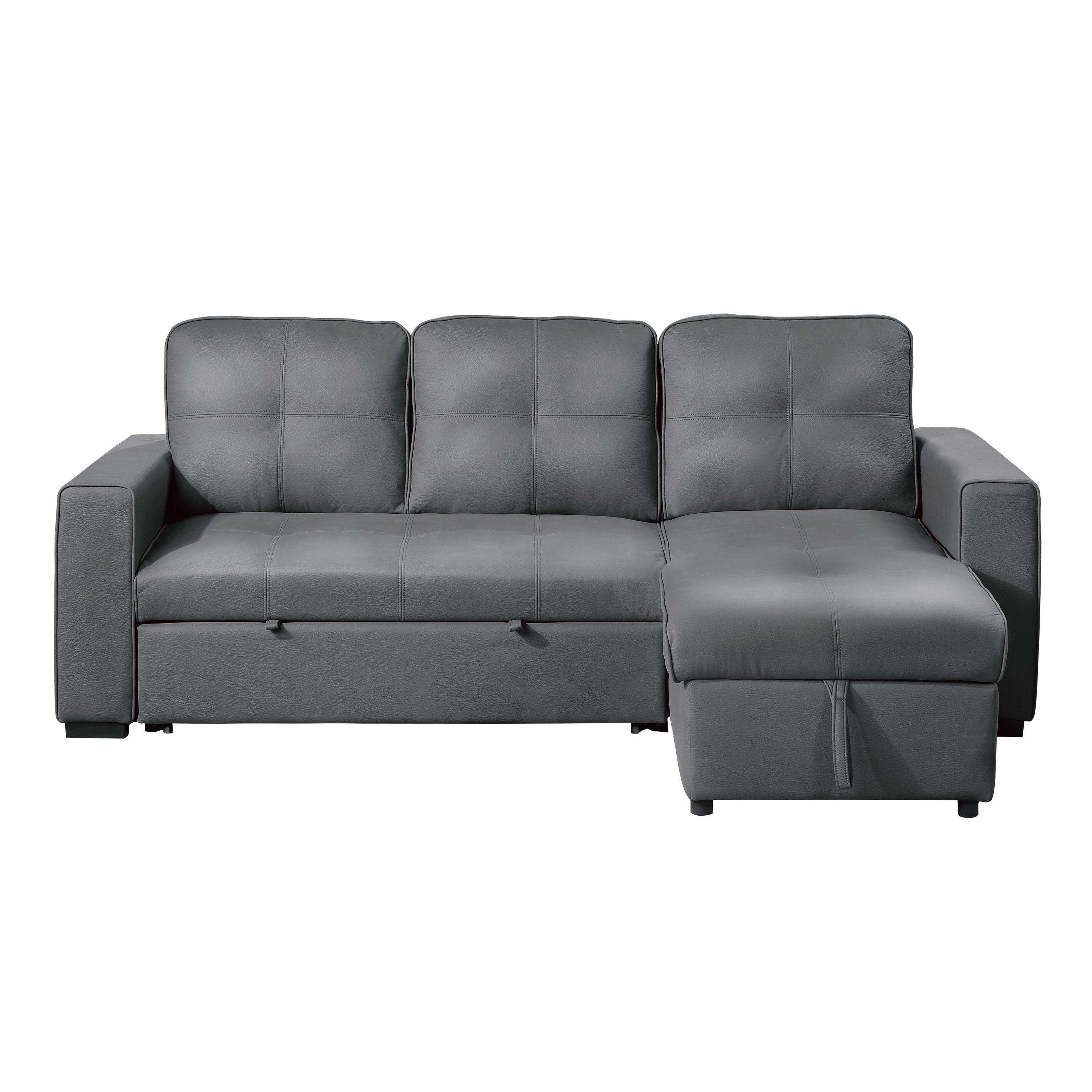 

    
Casual Gray Solid Wood Reversible 2-Piece Sectional Homelegance 9569NFGY*SC Magnus
