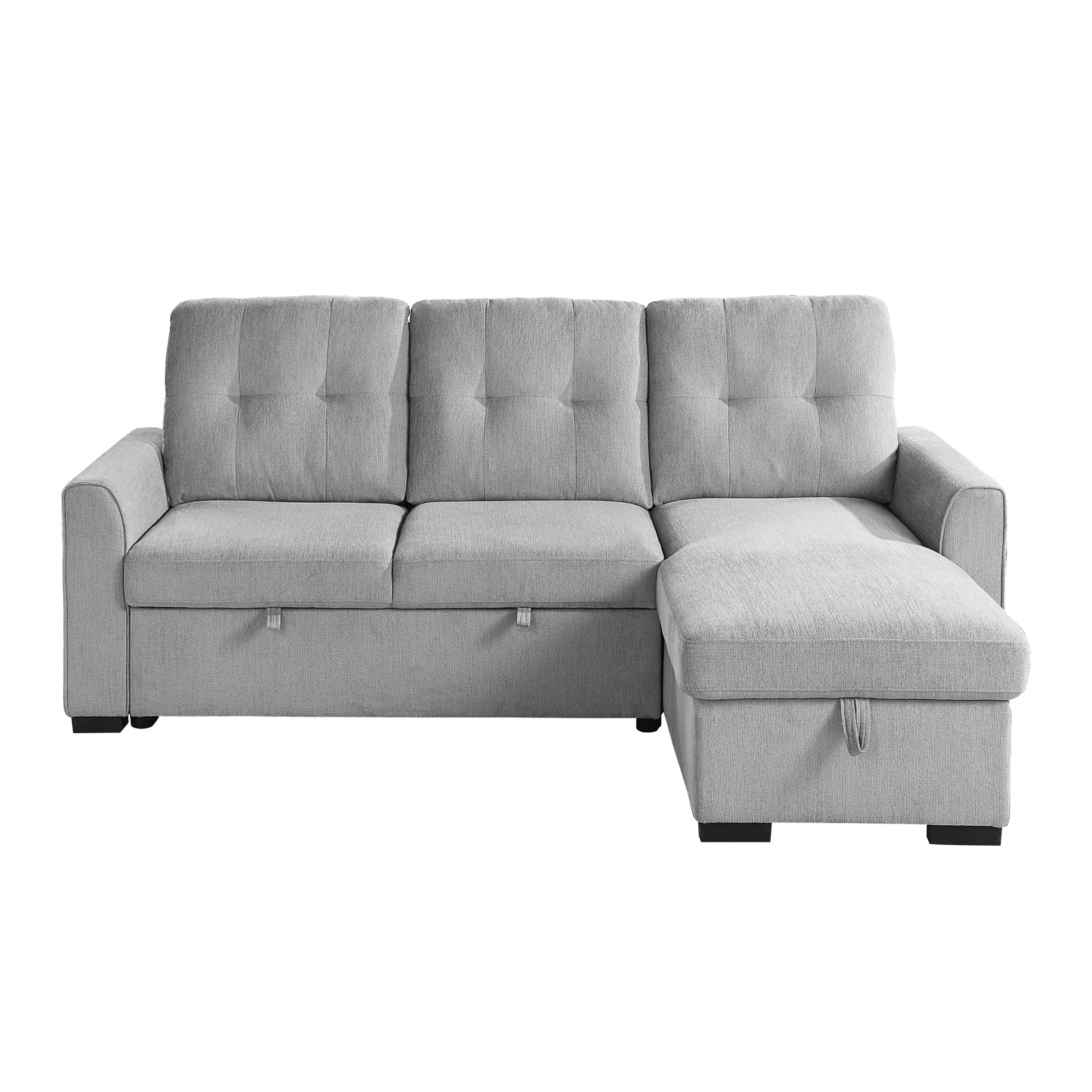 

    
Casual Light Gray Solid Wood Reversible 2-Piece Sectional Homelegance 9402GRY*SC Carolina

