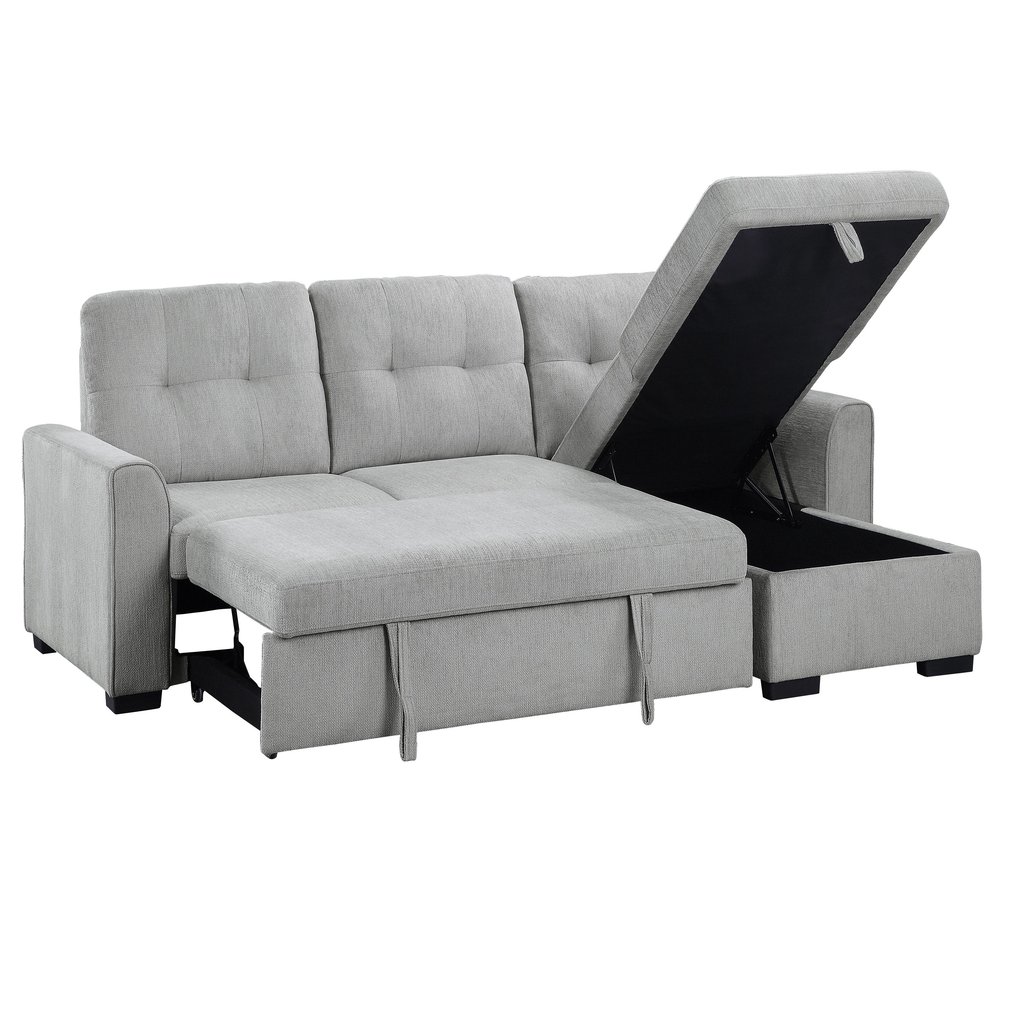 

    
 Shop  Casual Light Gray Solid Wood Reversible 2-Piece Sectional Homelegance 9402GRY*SC Carolina
