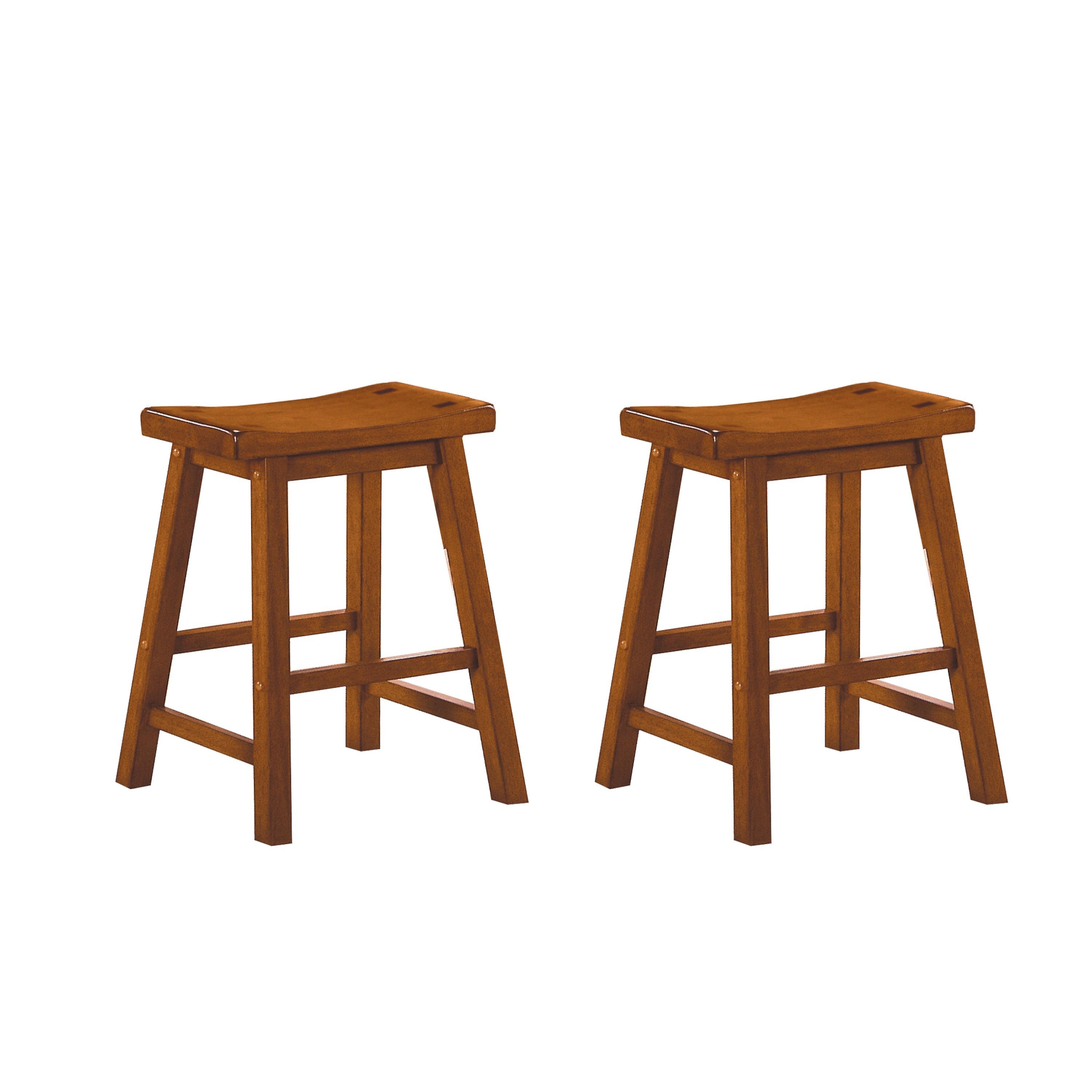 Casual Counter Height Stool 5302A-18 Saddleback 5302A-18 in Oak 