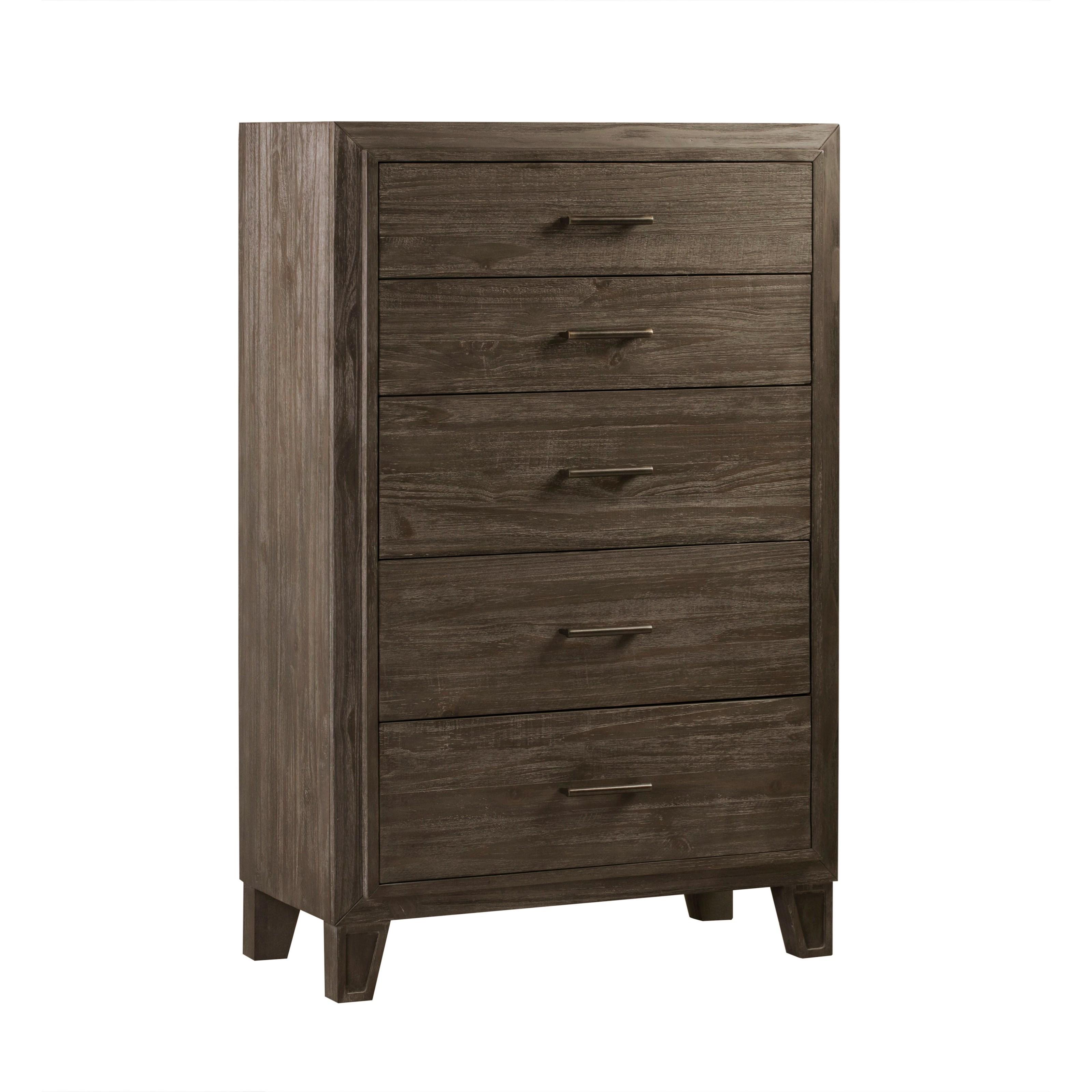 

    
Casual Rustic Style Onyx Finish 5-Drawer Chest HADLEY by Modus Furniture

