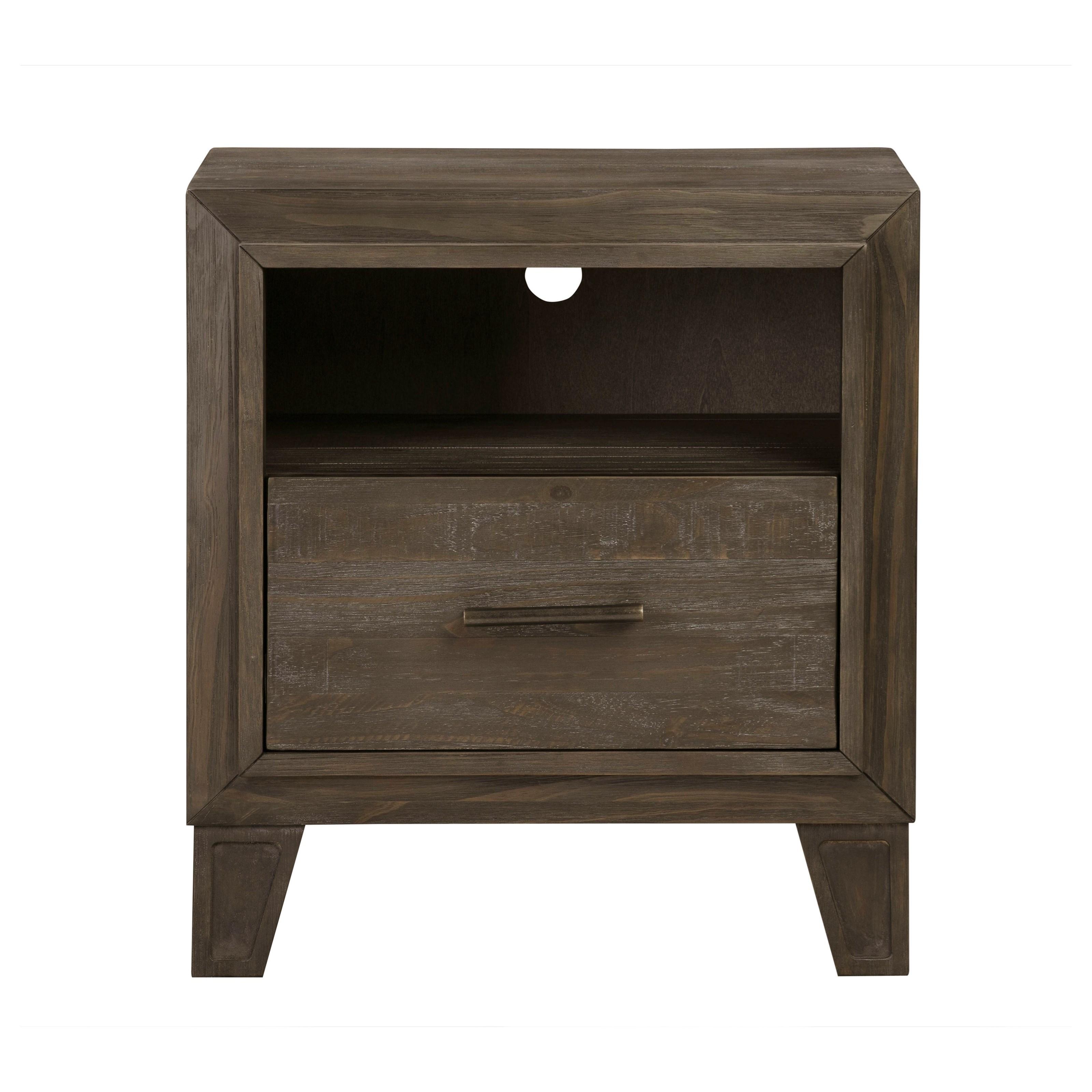 

    
Casual Rustic Style Onyx Finish Nightstand Set 2Pcs HADLEY by Modus Furniture

