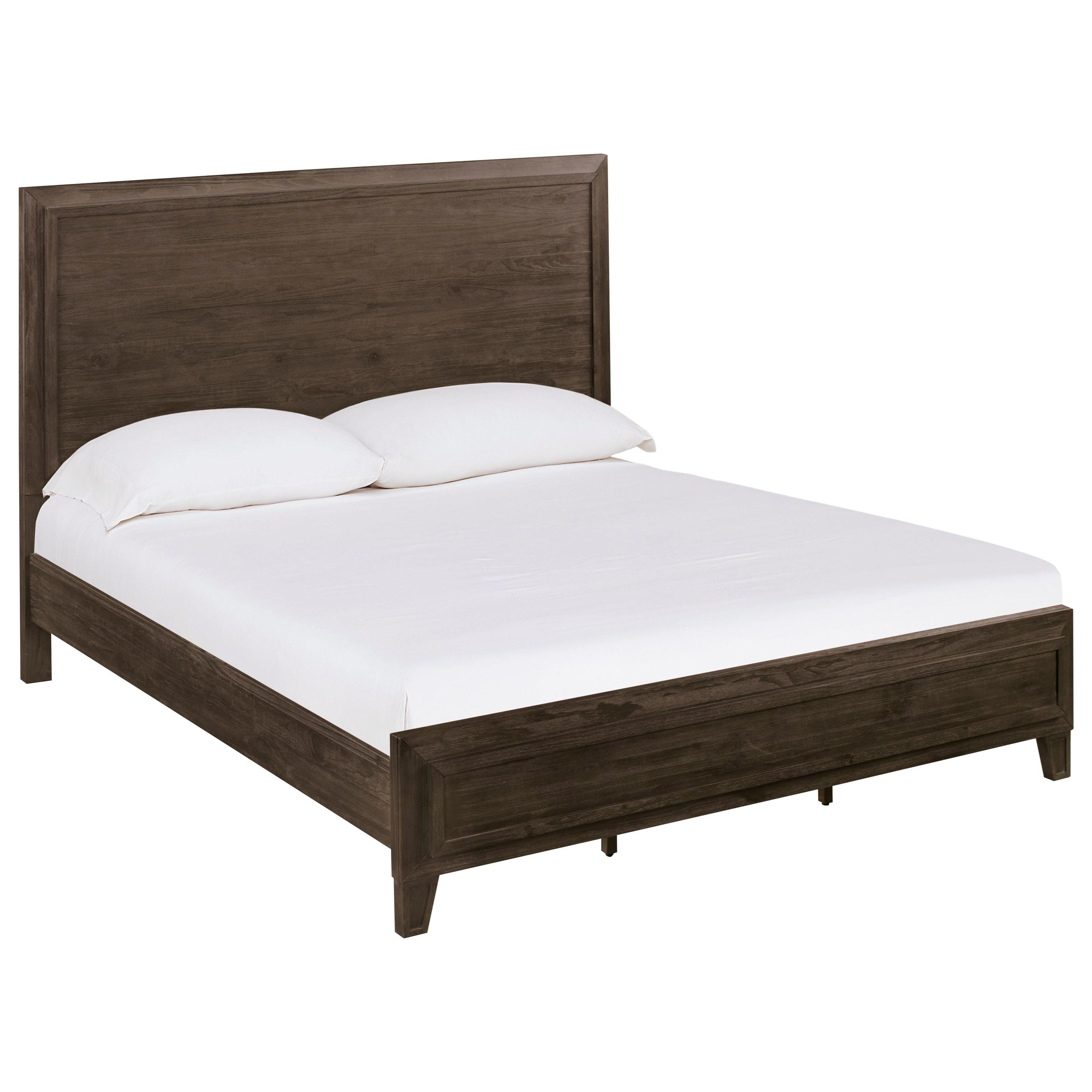 

    
Casual Rustic Style Onyx Finish Panel Full Bed HADLEY by Modus Furniture
