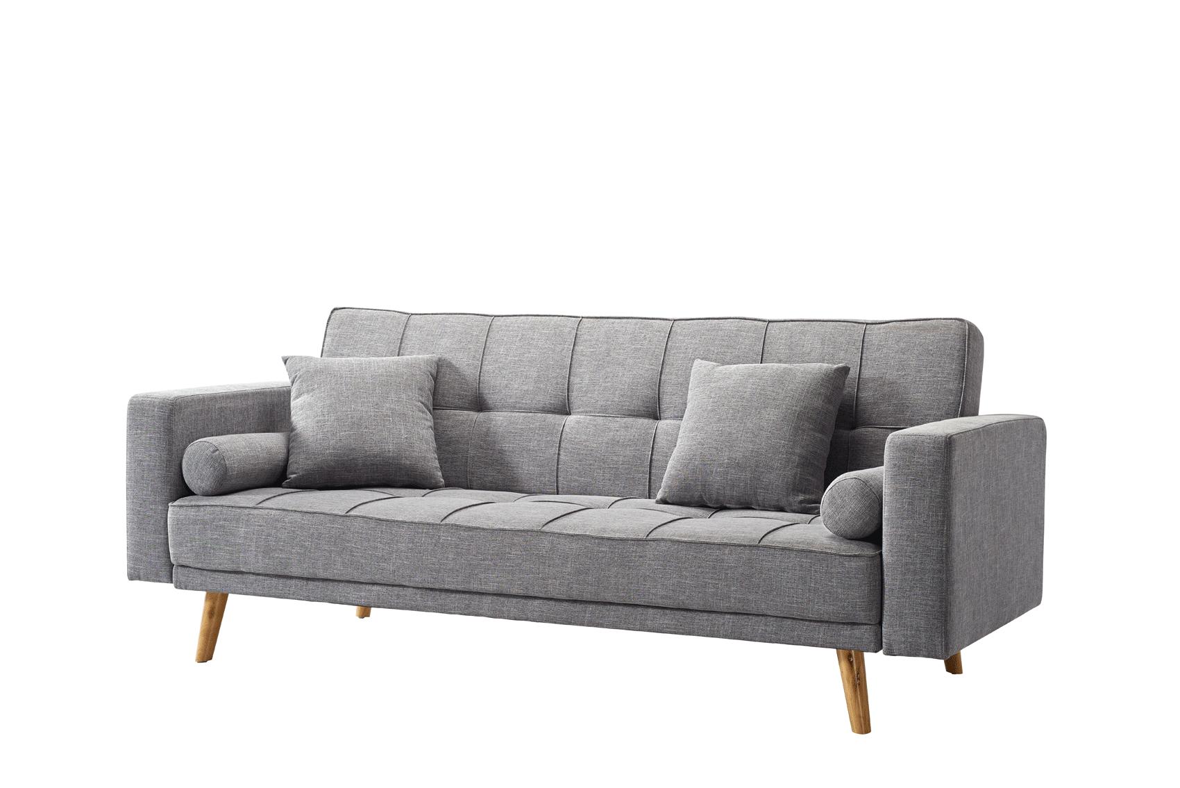 

    
Casual Scandinavian Style Grey Fabric 3 Seat Sofa-bed Alex Luca Home
