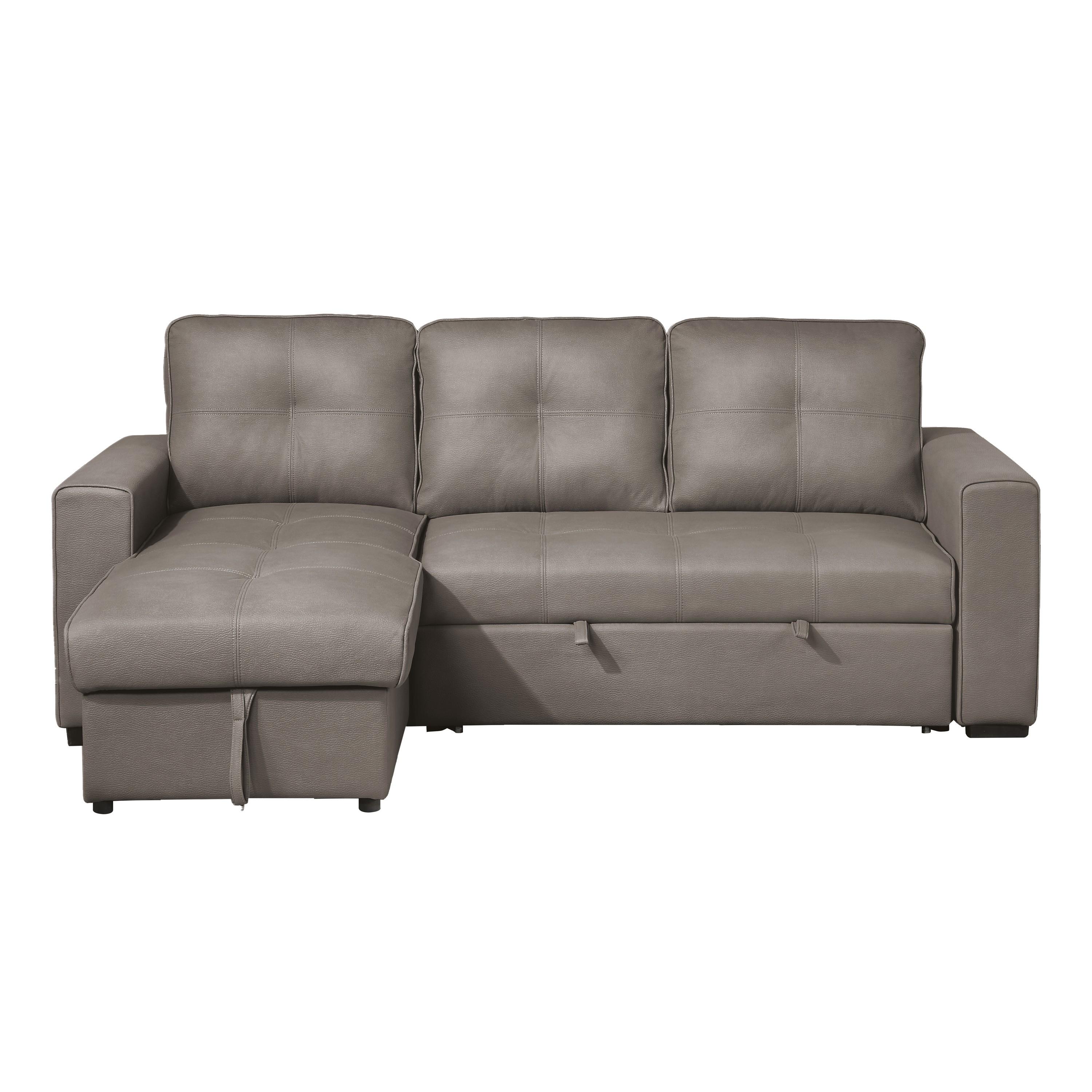 

    
Casual Taupe Solid Wood Reversible 2-Piece Sectional Homelegance 9569NFTP*SC Magnus
