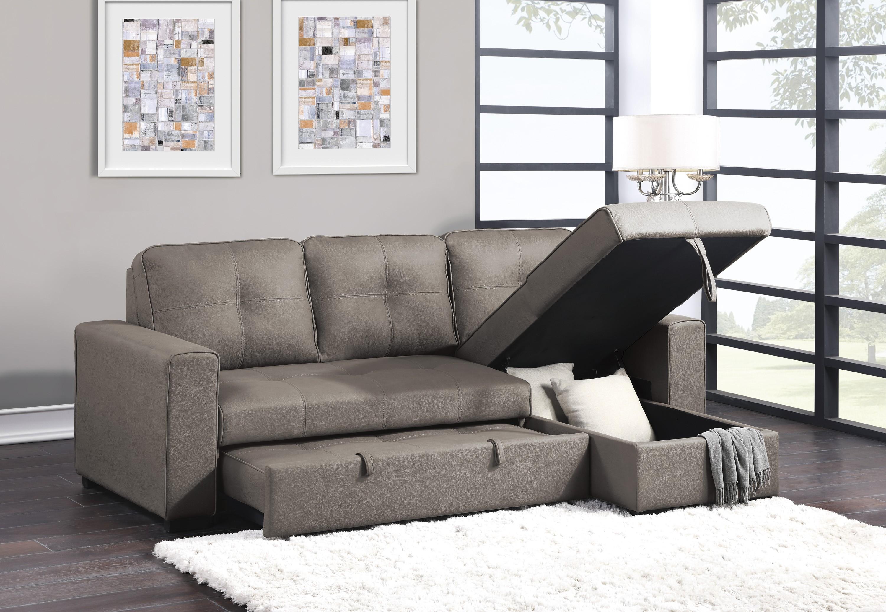 

                    
Buy Casual Taupe Solid Wood Reversible 2-Piece Sectional Homelegance 9569NFTP*SC Magnus
