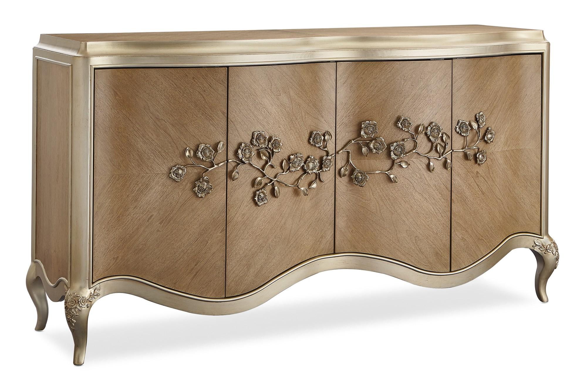 Traditional Buffet FONTAINEBLEAU C062-419-211 in Gold, Brown 