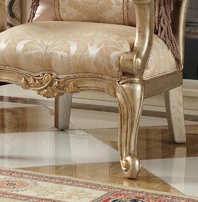 

    
Homey Design Furniture HD-2663 Arm Chairs Metallic/Gold Finish/Beige HD-C2663
