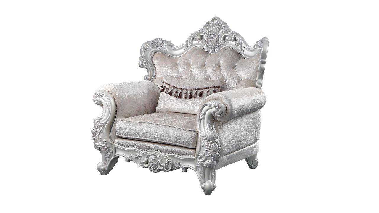 Traditional Arm Chairs Melrose 601955552646 in Champagne Fabric