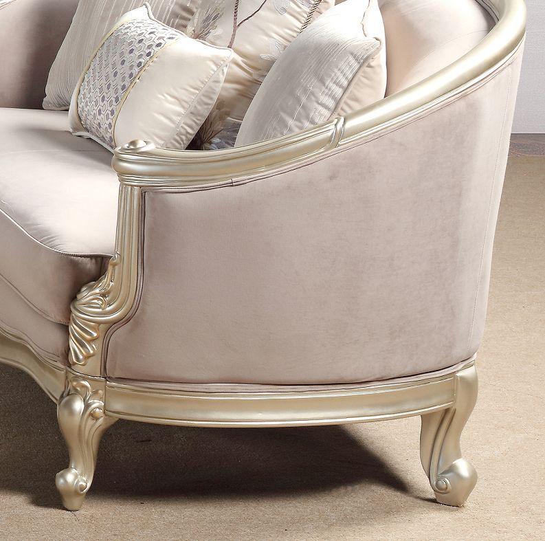 

    
Elanor-Set-2 Champagne Finish Wood Sofa Set 2Pcs Traditional Cosmos Furniture Elanor
