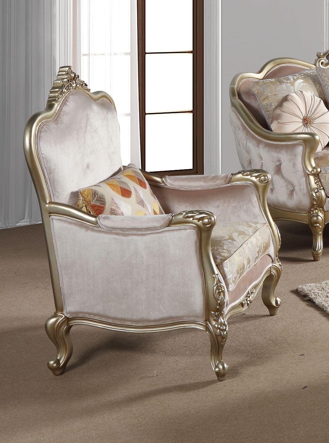 

        
Cosmos Furniture Diana Sofa Loveseat and Chair Set Champagne Fabric 810053742440
