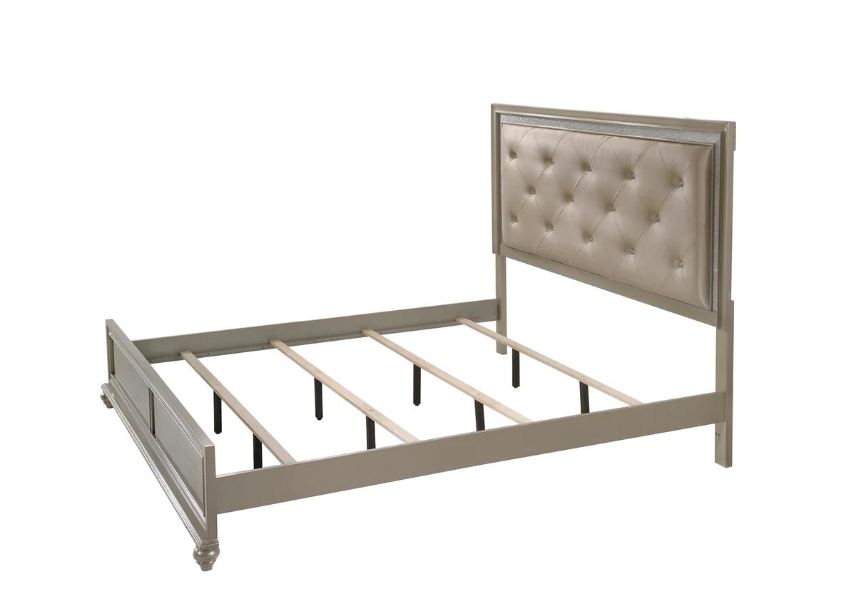 

    
Champagne King Size Panel Bed by Crown Mark Lila B4390-K-Bed
