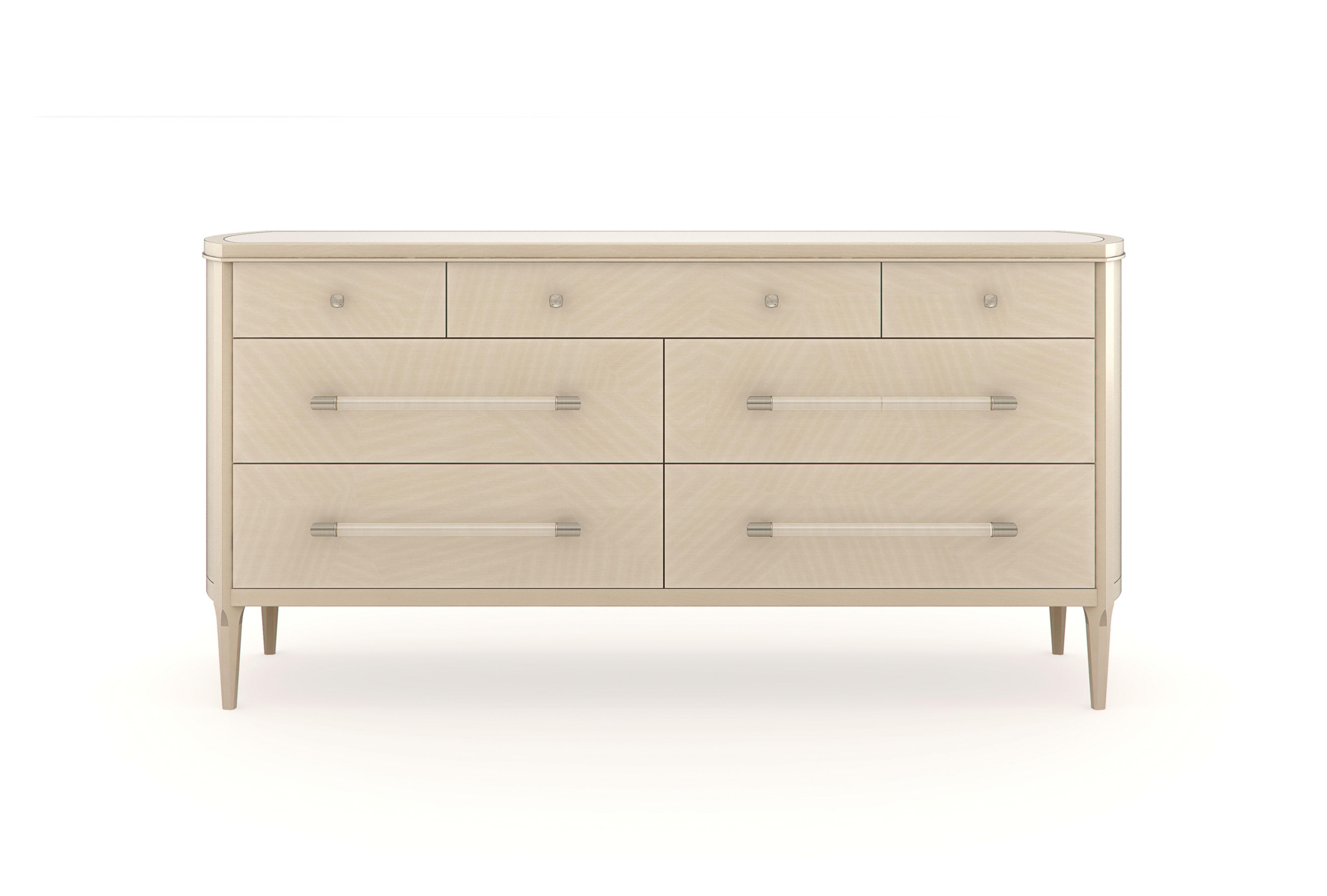 

    
Champagne Pearl Finish Shimmering Silver Paint Dresser My Biggest Fan by Caracole
