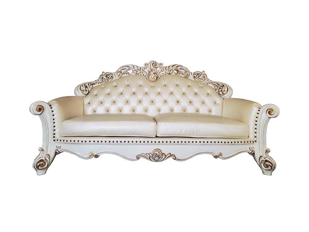 Classic, Traditional Sofa and Loveseat Set Vendom LV01324-2pcs in Champagne PU