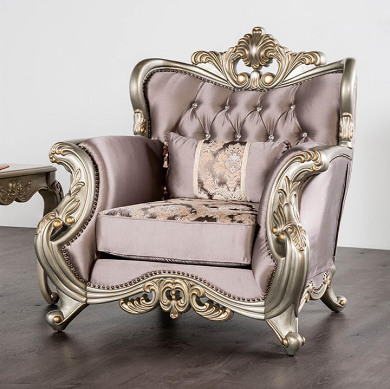 

    
Champagne/Purple Velvet Chair ALBACETE FM65006PR-CH FoA Traditional
