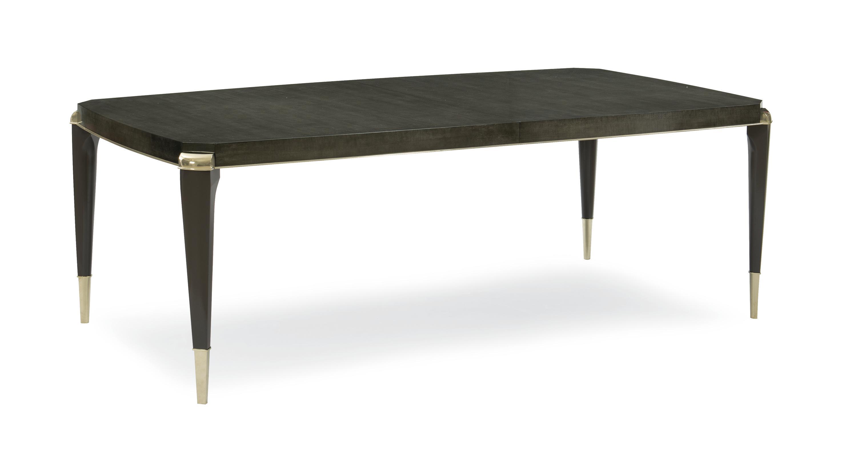 

        
Caracole All Trimmed Out Dining Table Set Charcoal/Gold  662896009125

