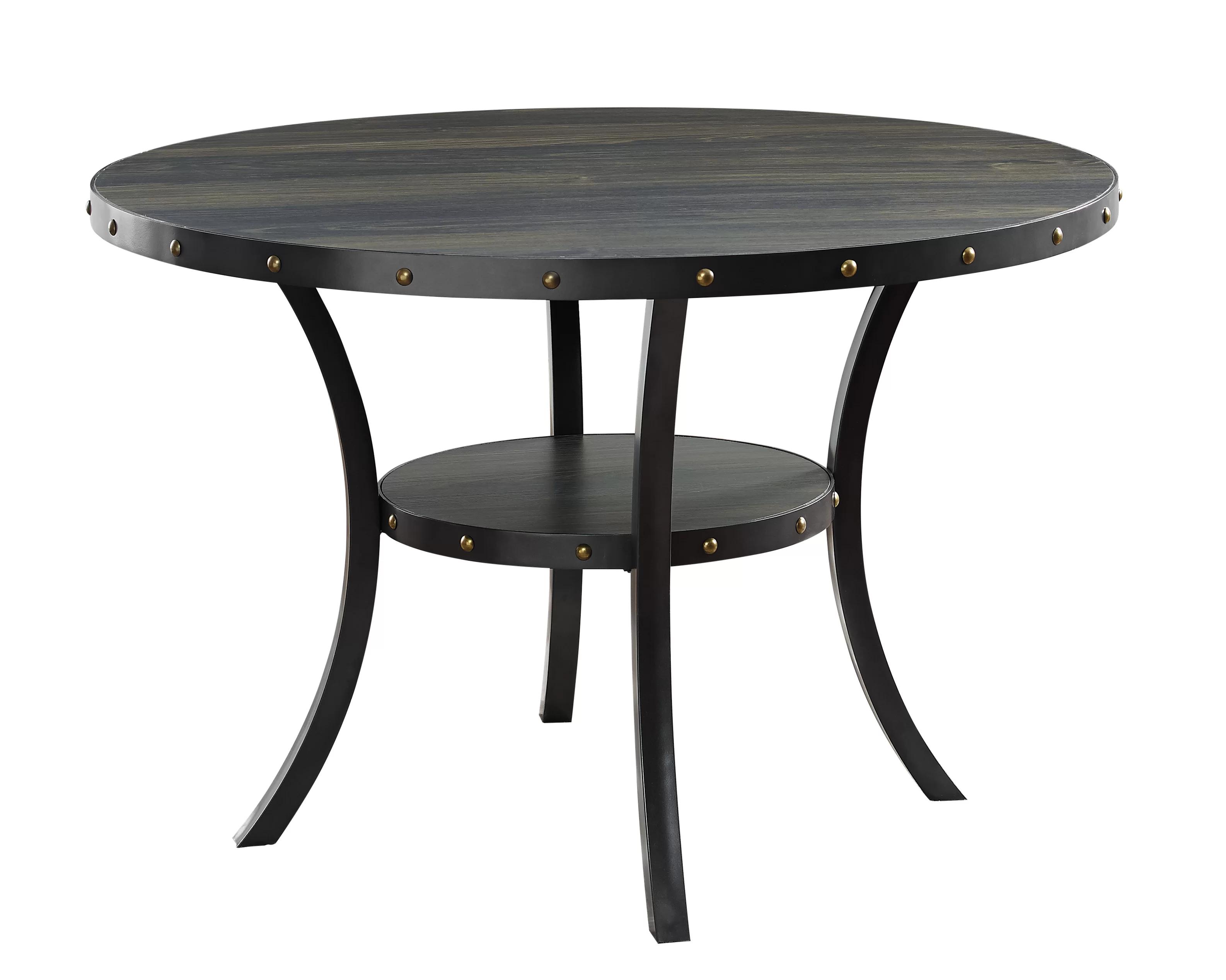 Modern, Transitional Counter Height Table Wallace 1713DGY-T-48 in Charcoal 