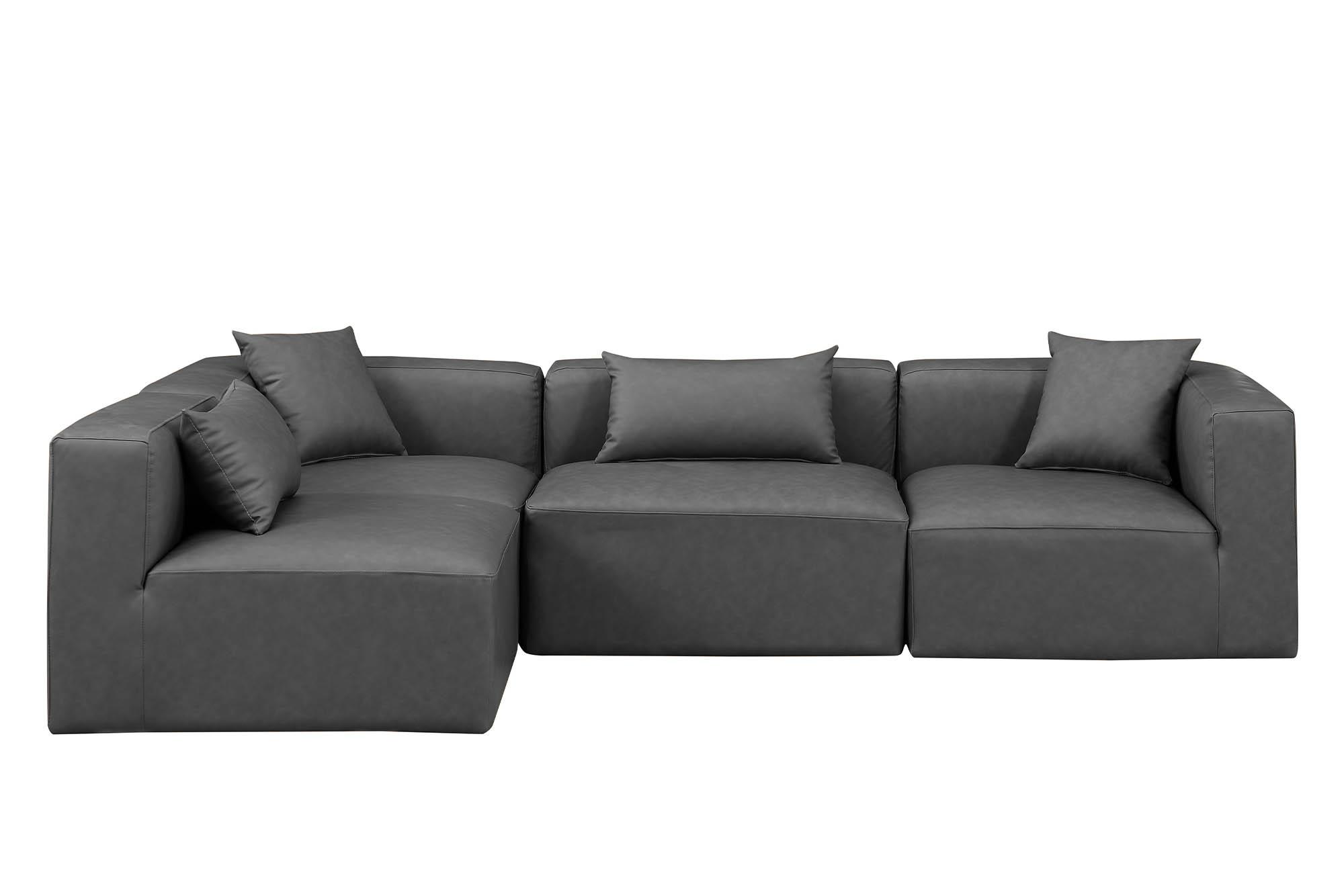 

        
Meridian Furniture CUBE 668Grey-Sec4B Modular Sectional Sofa Gray Faux Leather 094308318455
