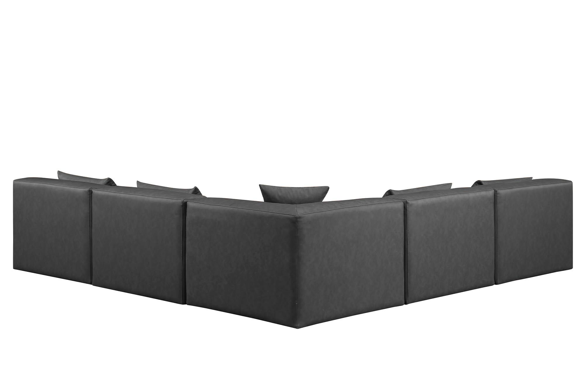 

        
Meridian Furniture CUBE 668Grey-Sec5B Modular Sectional Sofa Gray Faux Leather 094308318479
