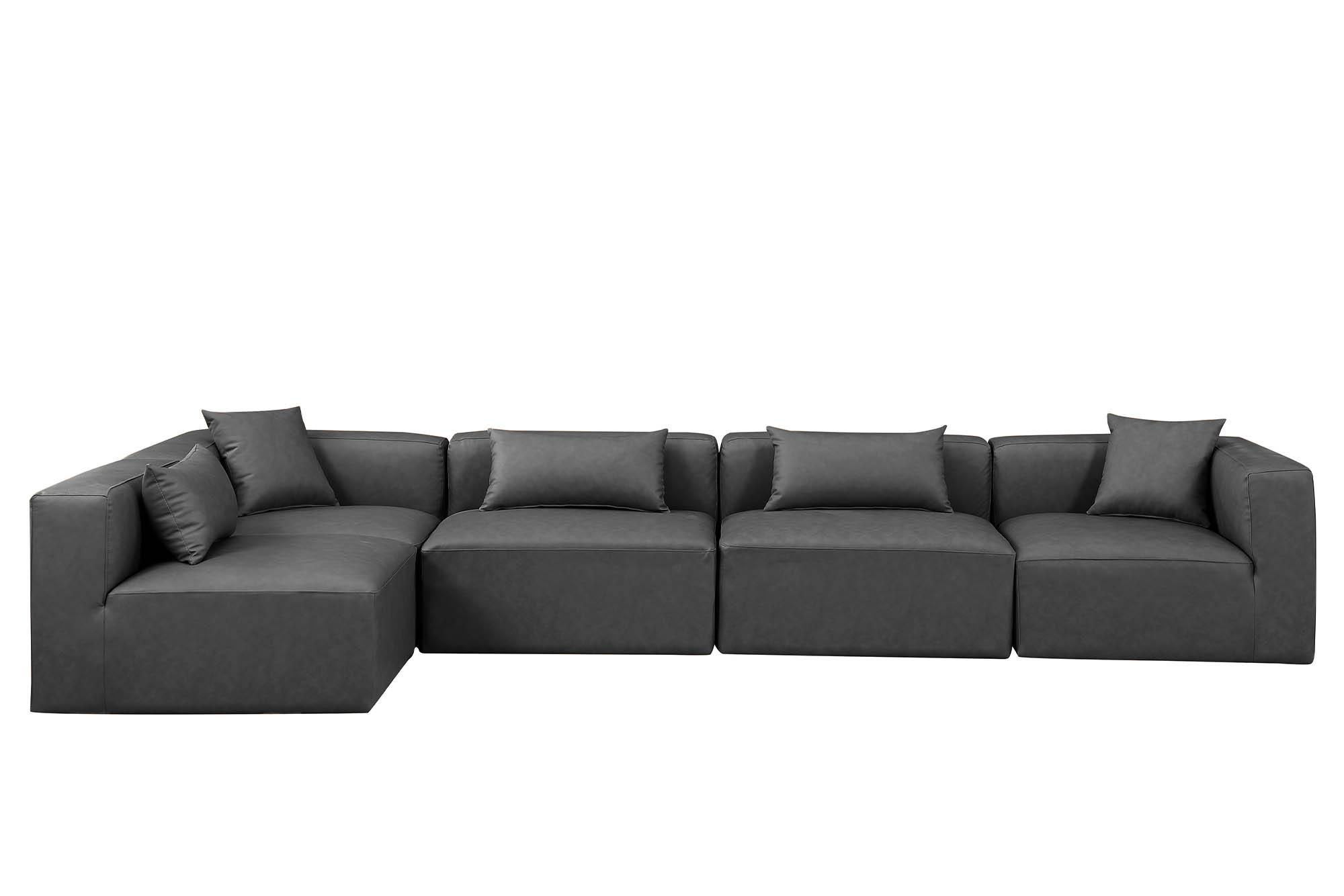 

        
Meridian Furniture CUBE 668Grey-Sec5D Modular Sectional Sofa Gray Faux Leather 094308318493
